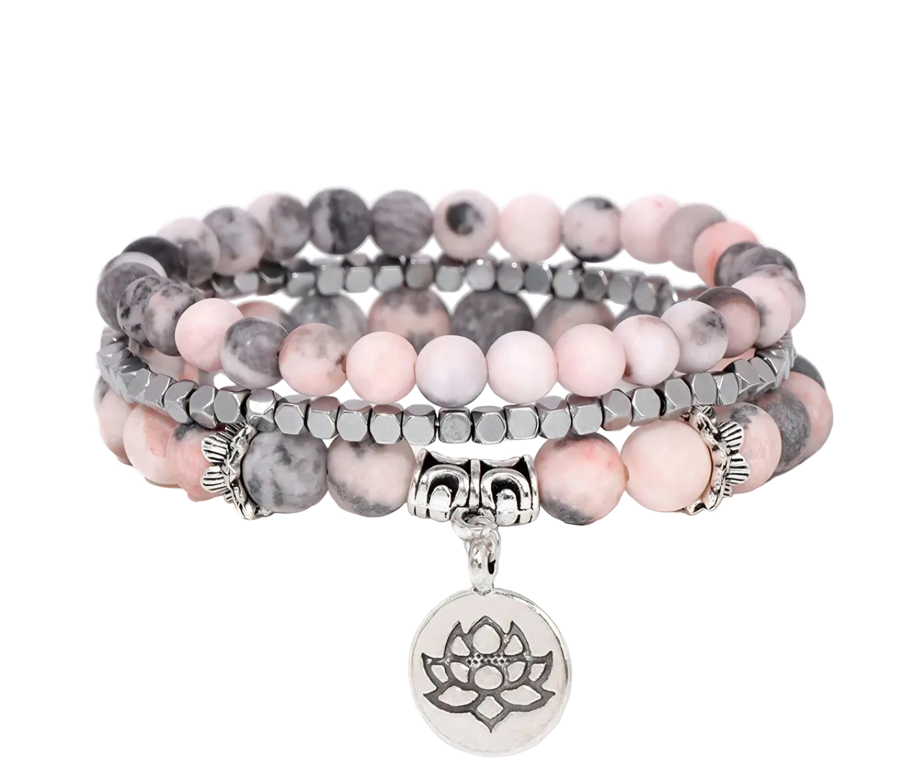 Pink Opal and Magnesite Bracelet