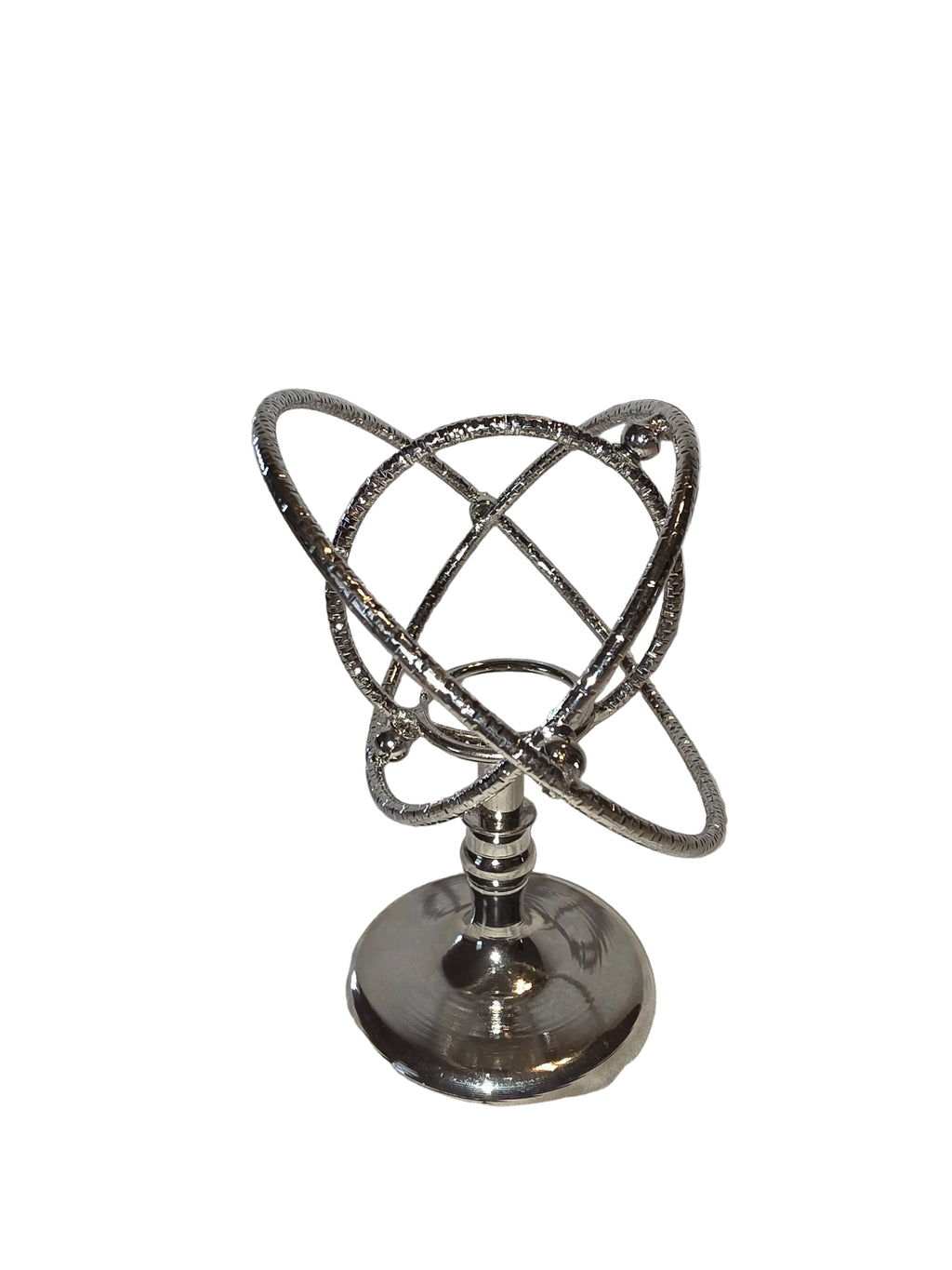 Spinning Silver Armillary Sphere Holder