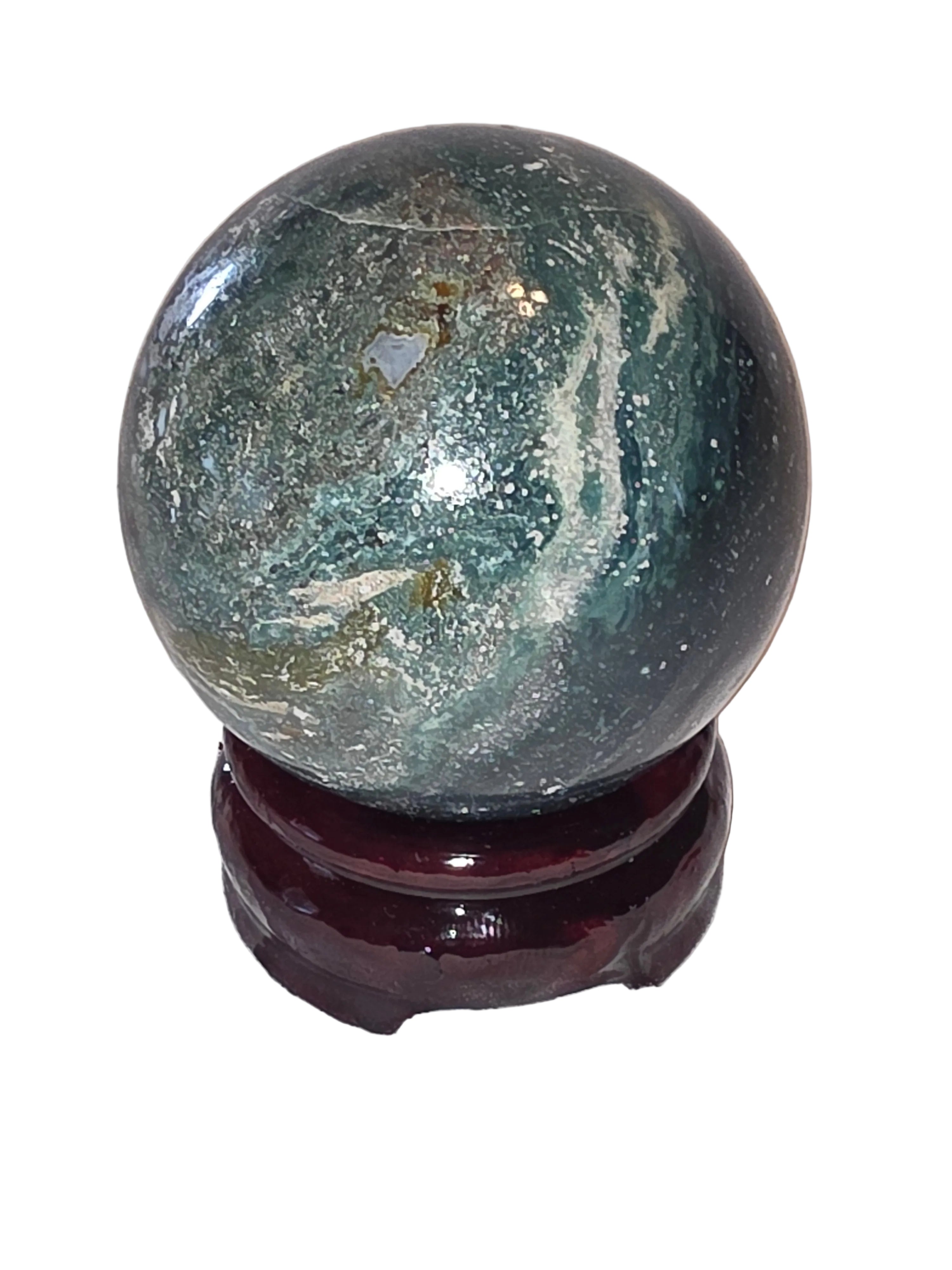 Green Jasper Crystal Sphere