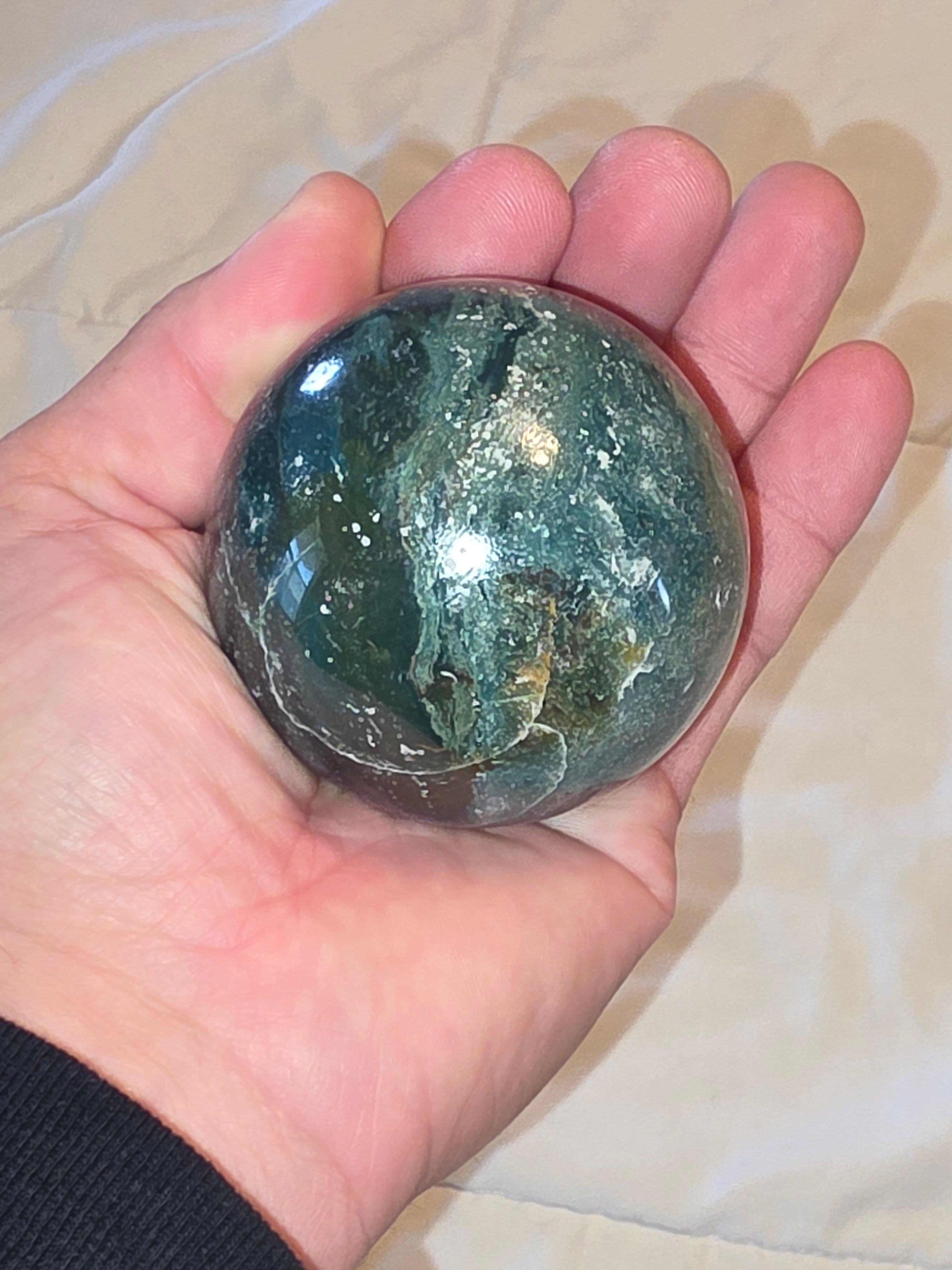 Green Jasper Crystal Sphere
