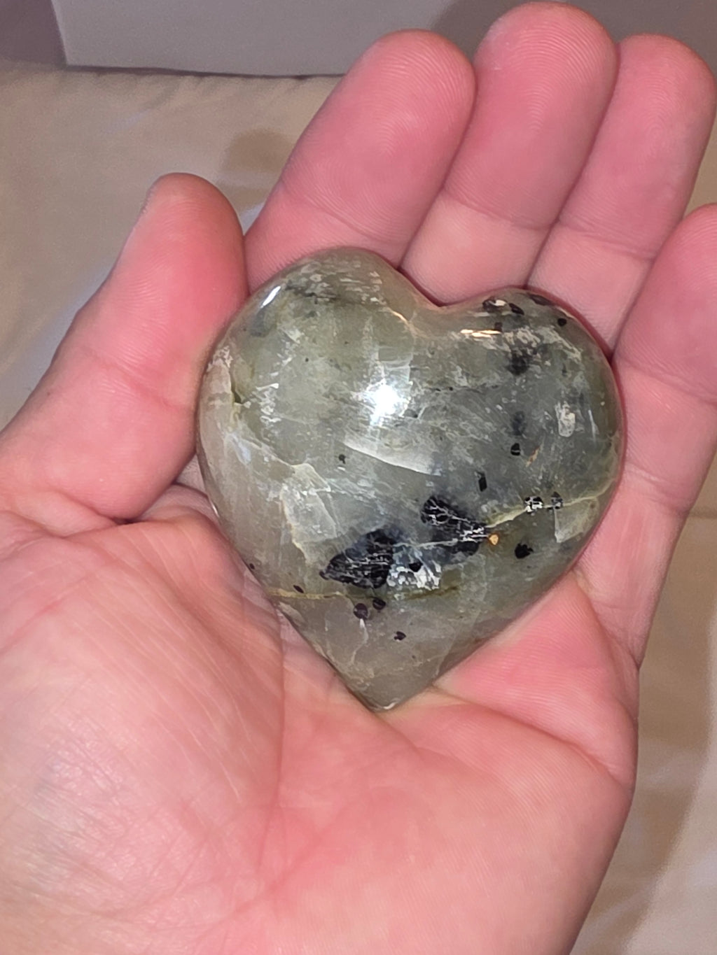 Labradorite Heart Palm Crystal