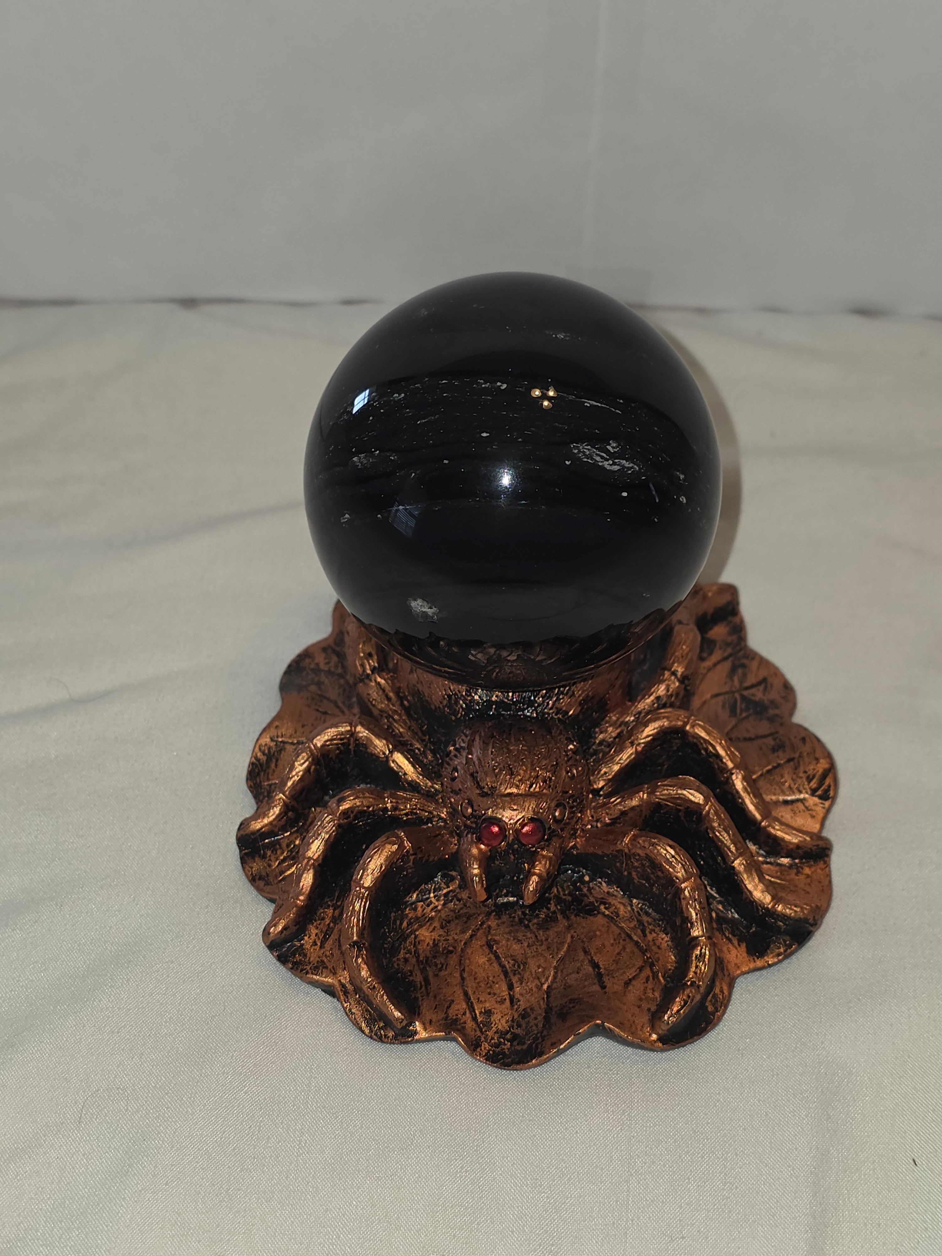 Black Obsidian Crystal Sphere