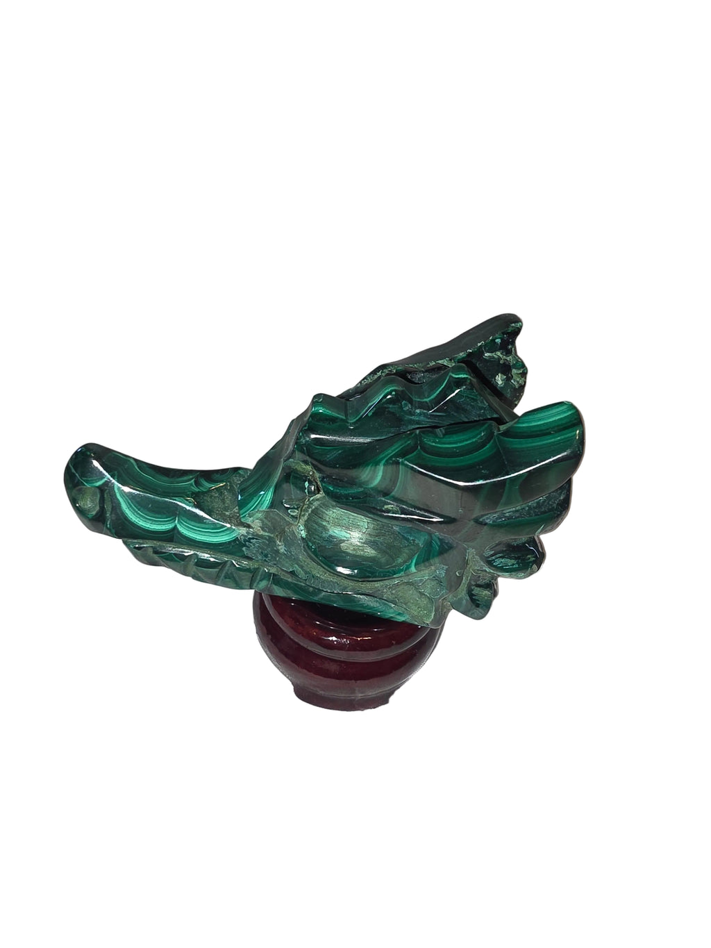 Green Malachite Dragon Skull