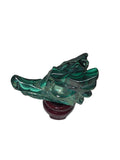 Green Malachite Dragon Skull