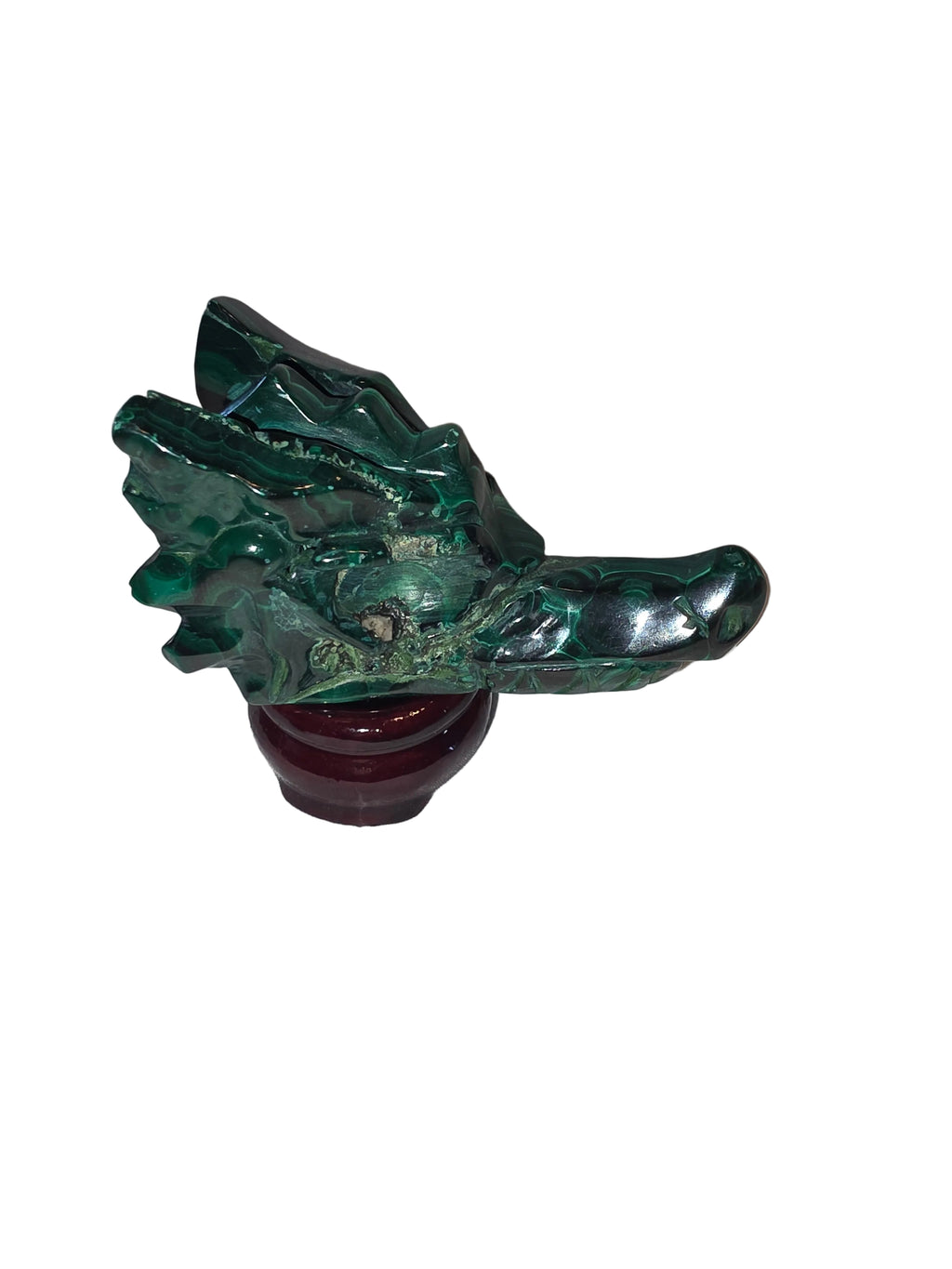 Green Malachite Dragon Skull