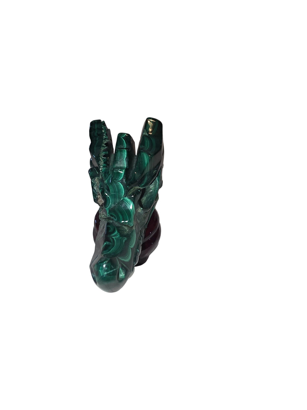 Green Malachite Dragon Skull