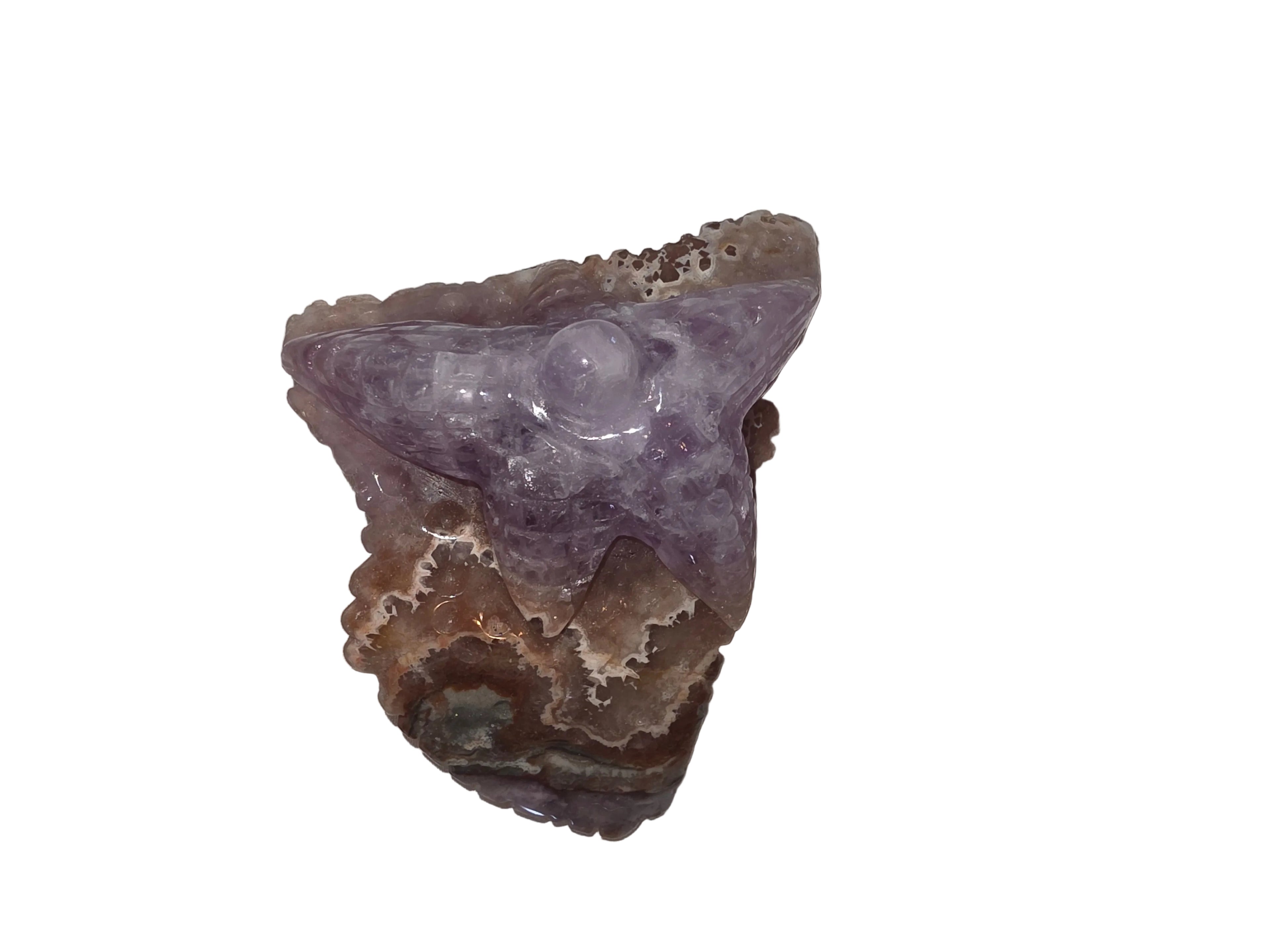 Amethyst Beach Starfish Palm Crystal (Super SevenN