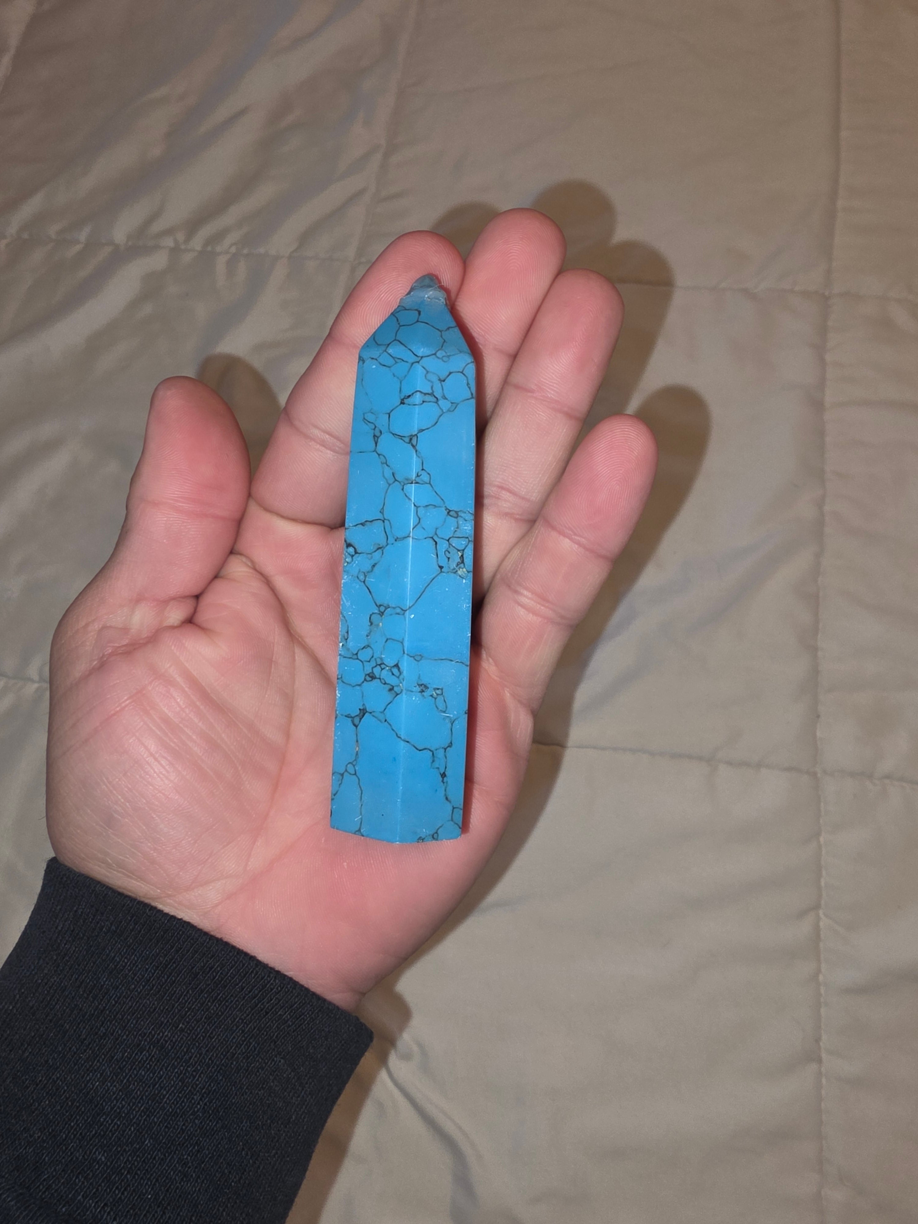 Blue Howlite Tower