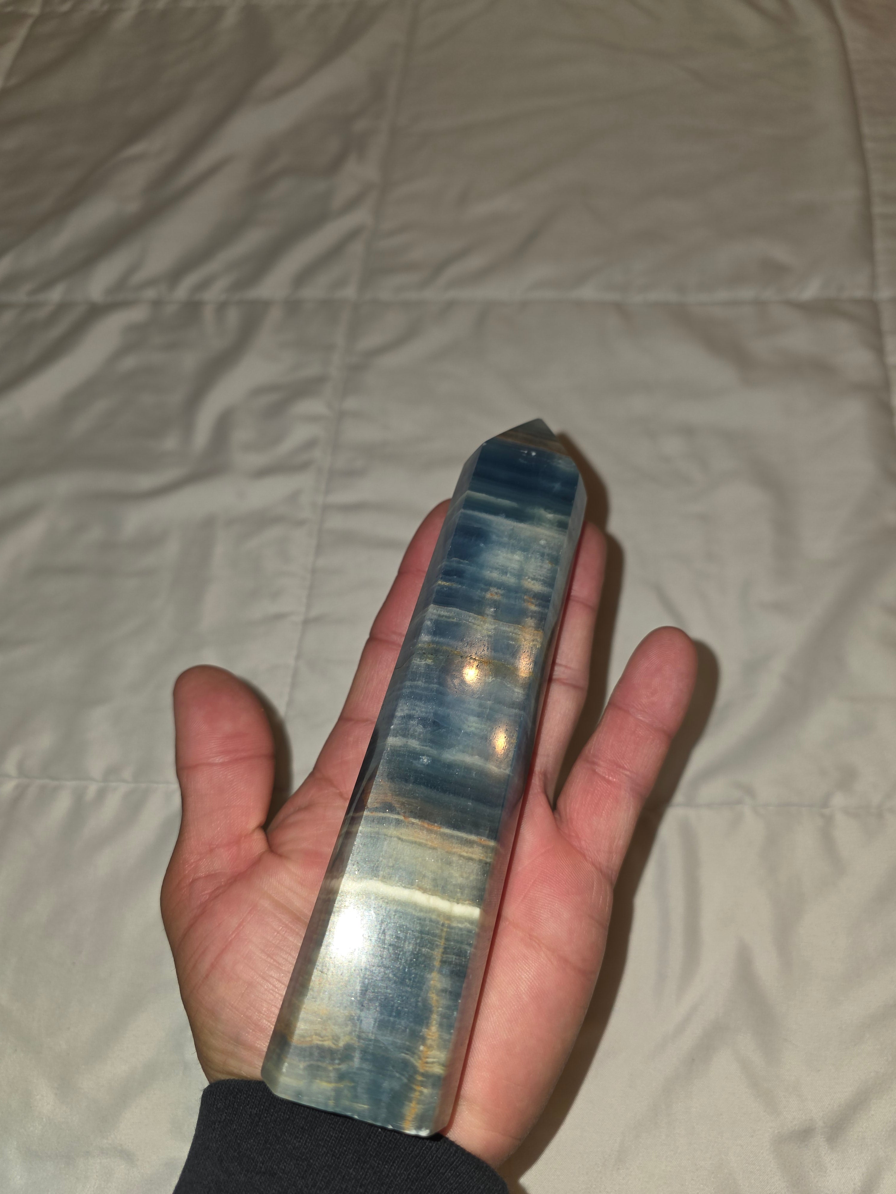 Blue Calcite Crystal Tower