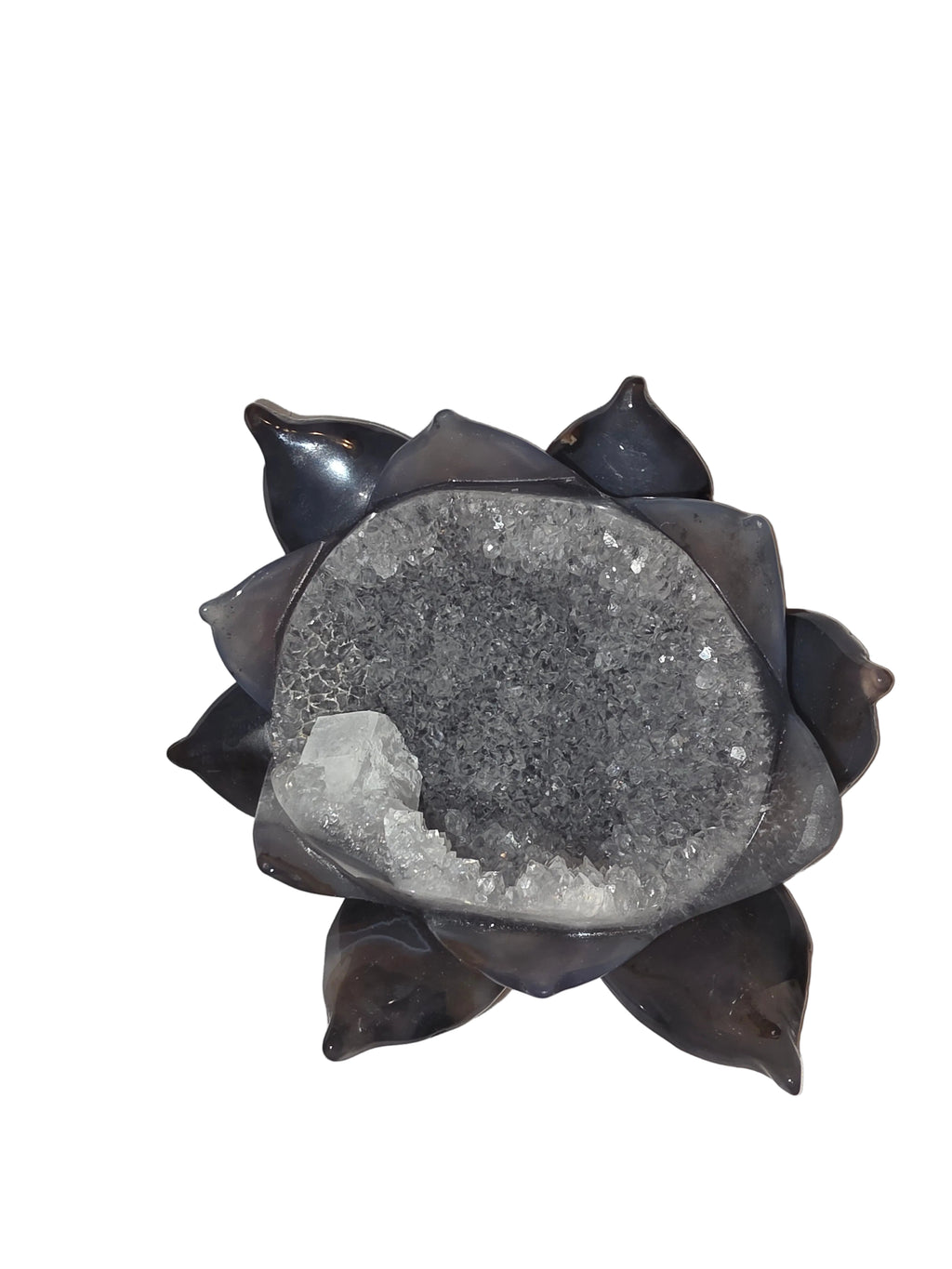 Druzy Agate Lotus Crystal