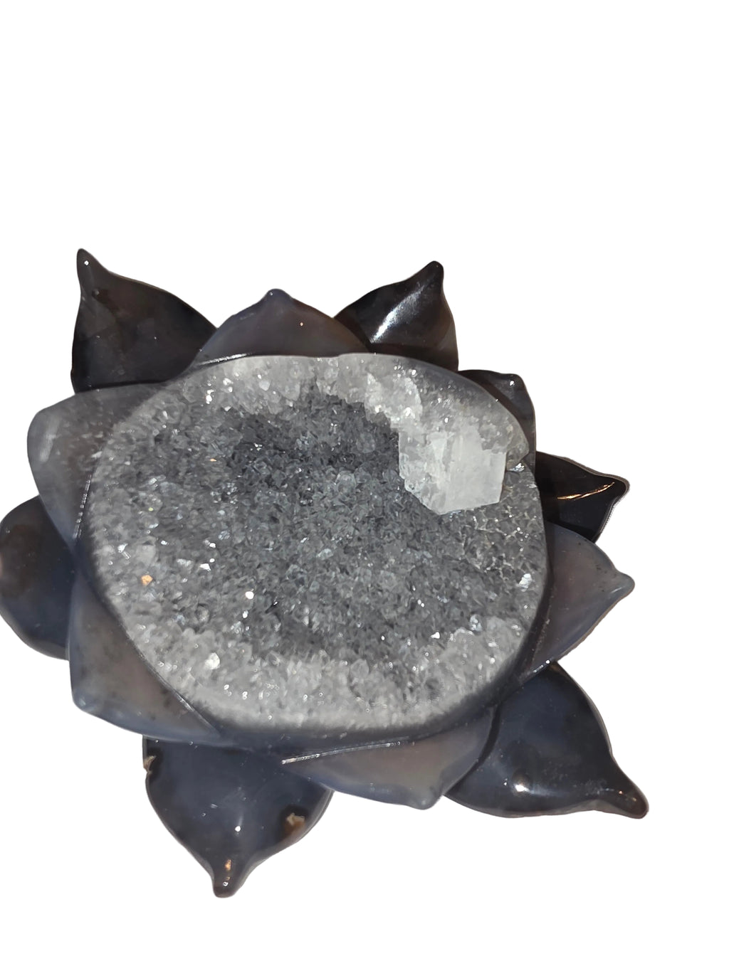 Druzy Agate Lotus Crystal