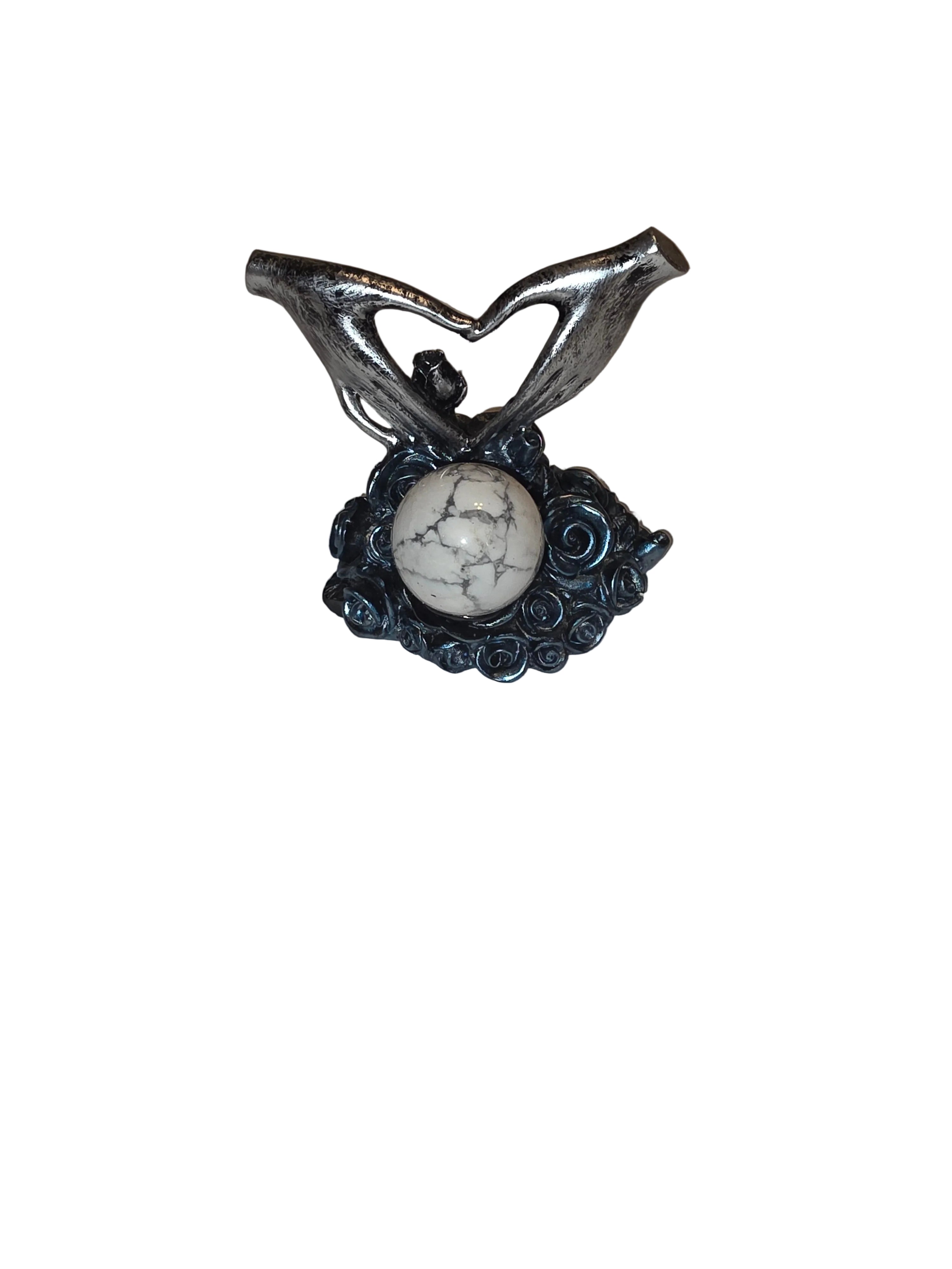 Heart Hands w/ Rose Sphere Holder