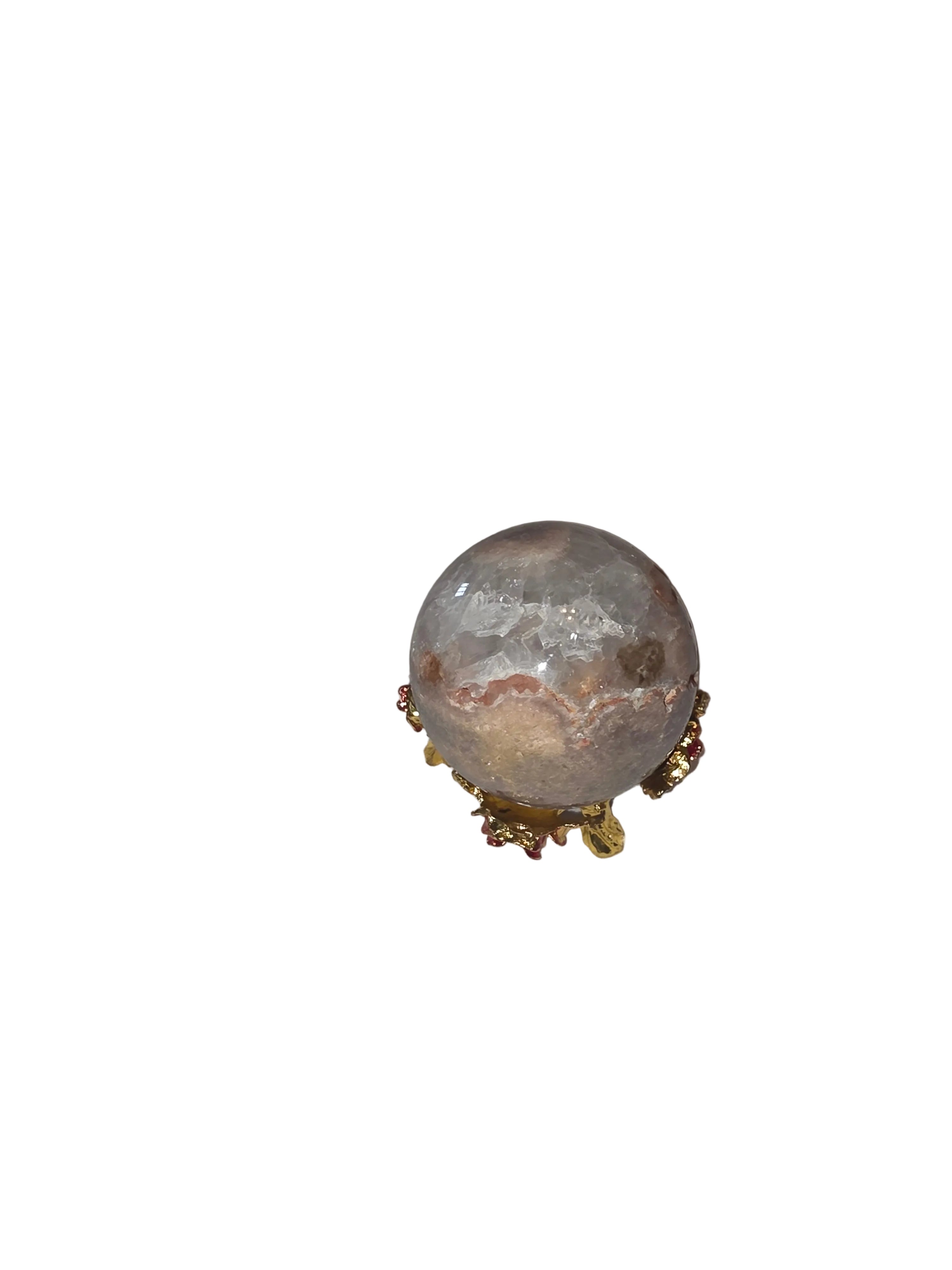 Tube Agate Crystal Sphere