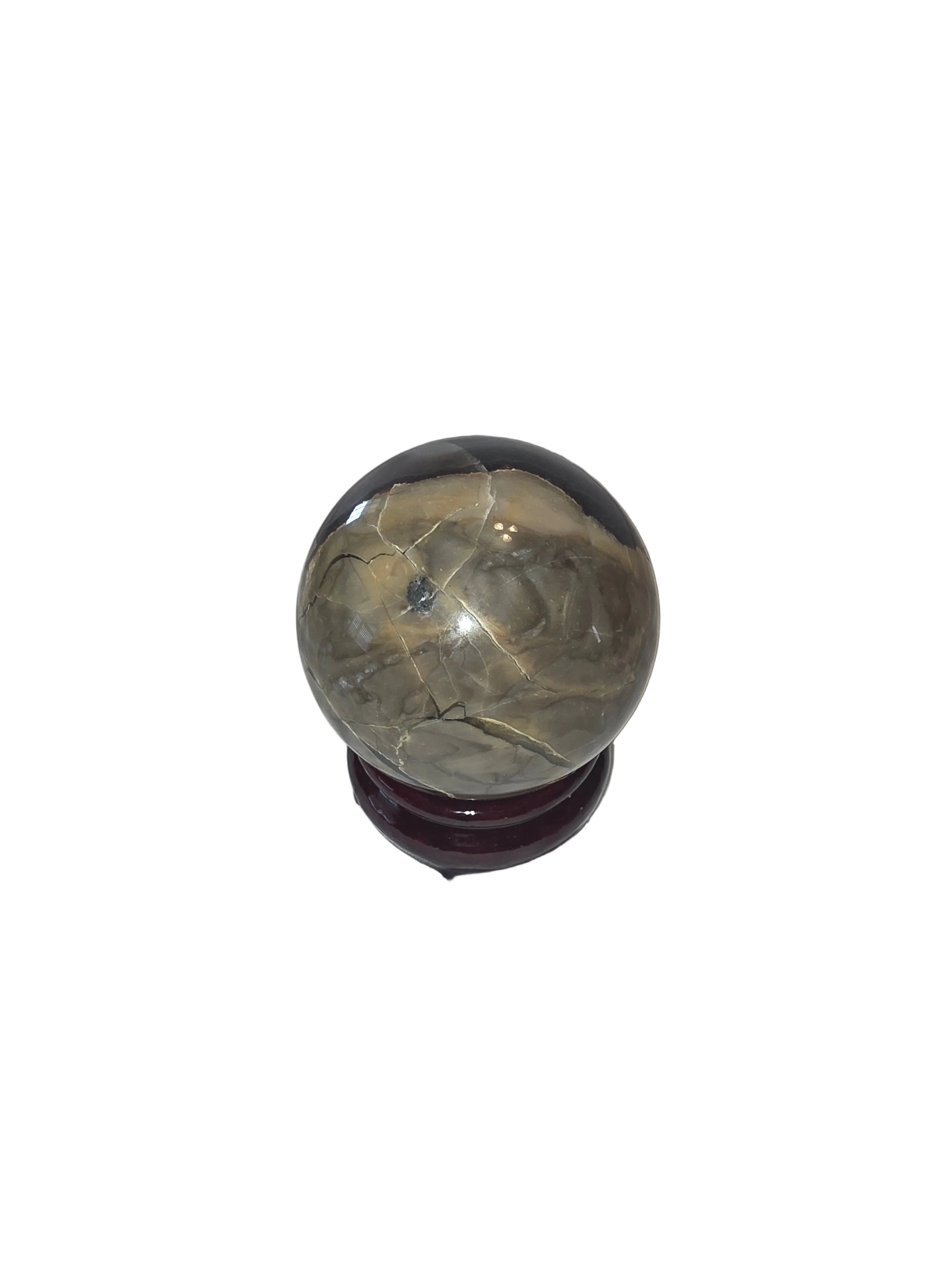 Volcano Agate Crystal Sphere