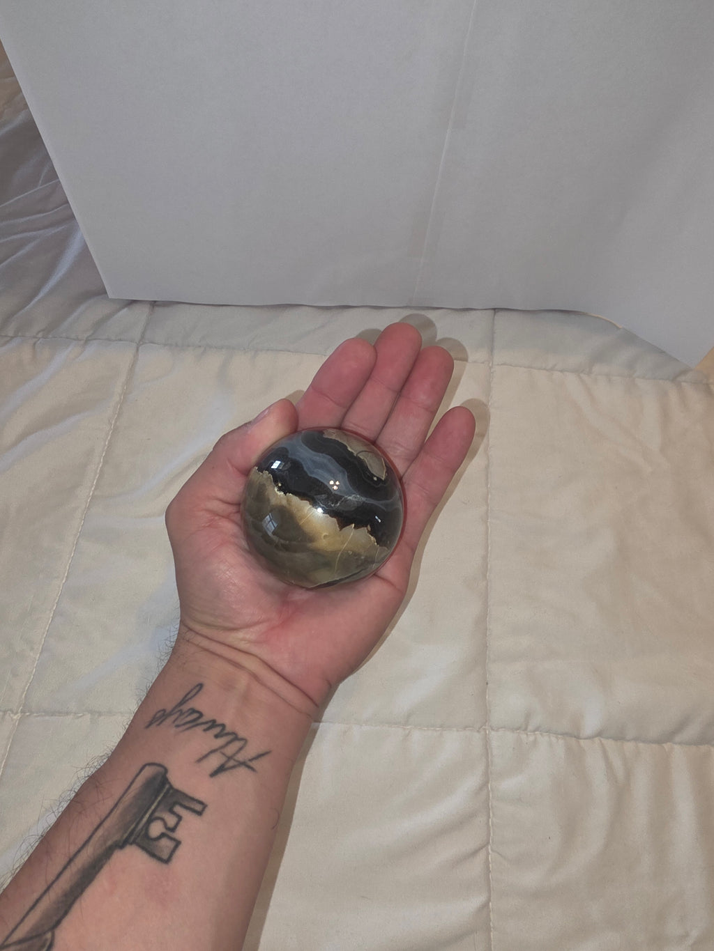 Volcano Agate Crystal Sphere