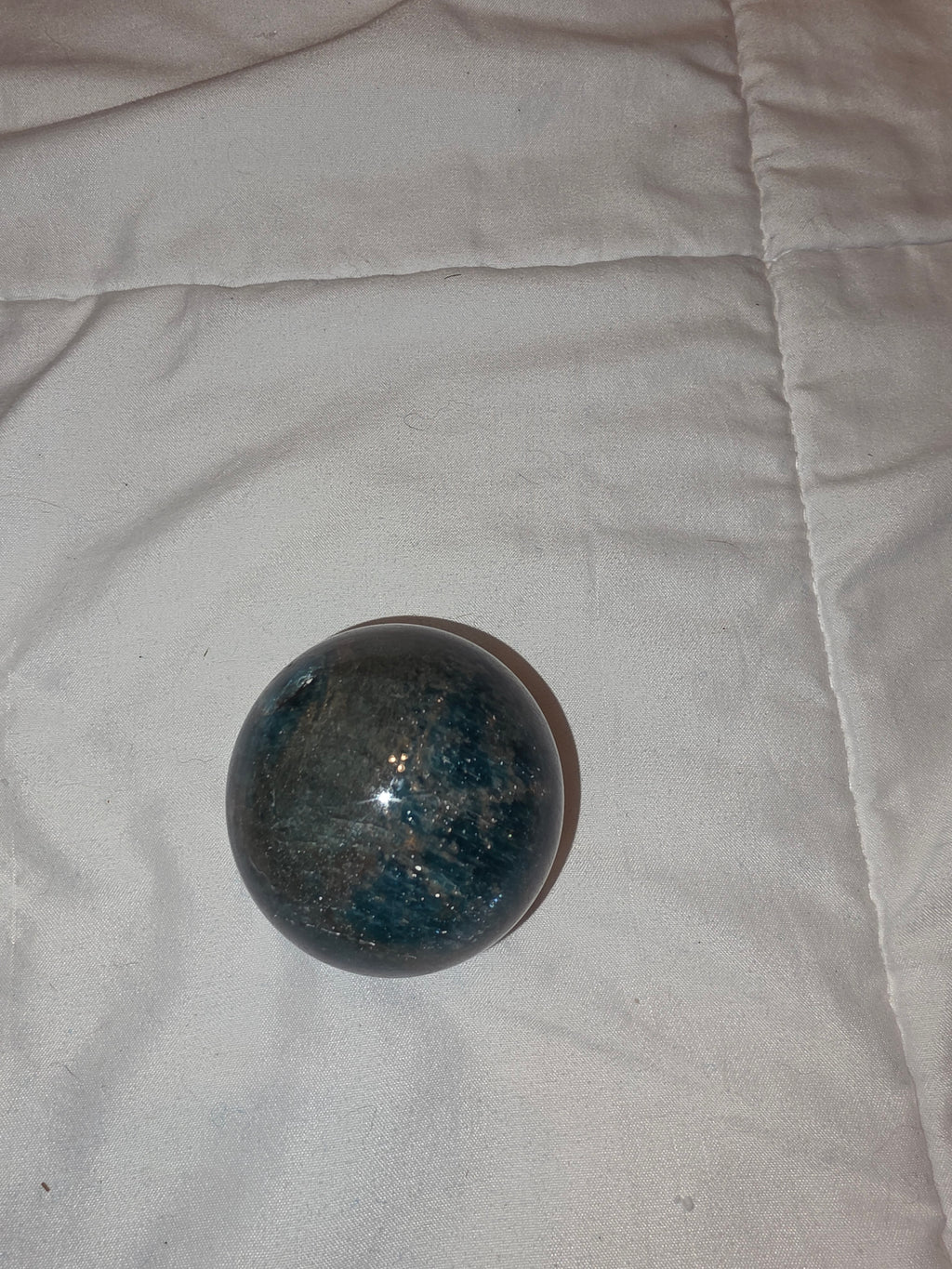 Blue Apatite Crystal Sphere