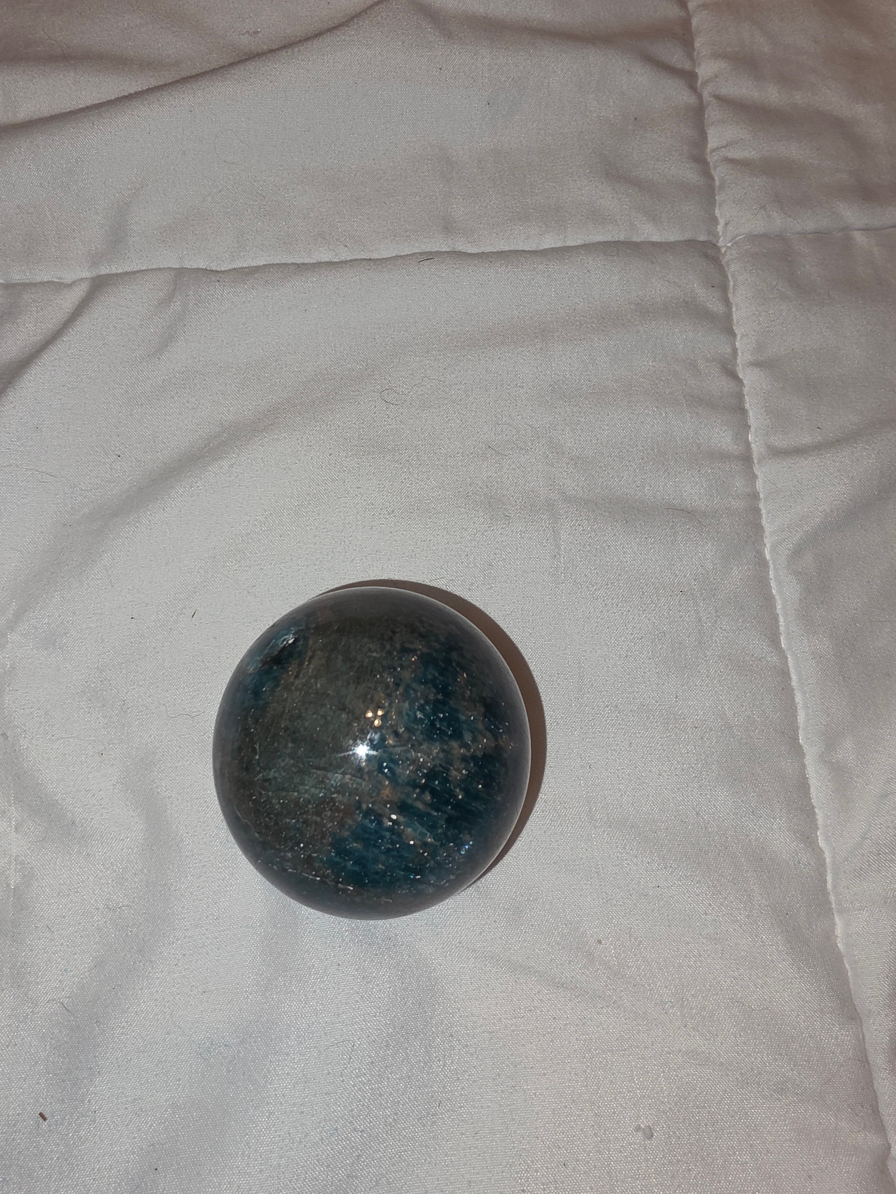 Blue Apatite Crystal Sphere