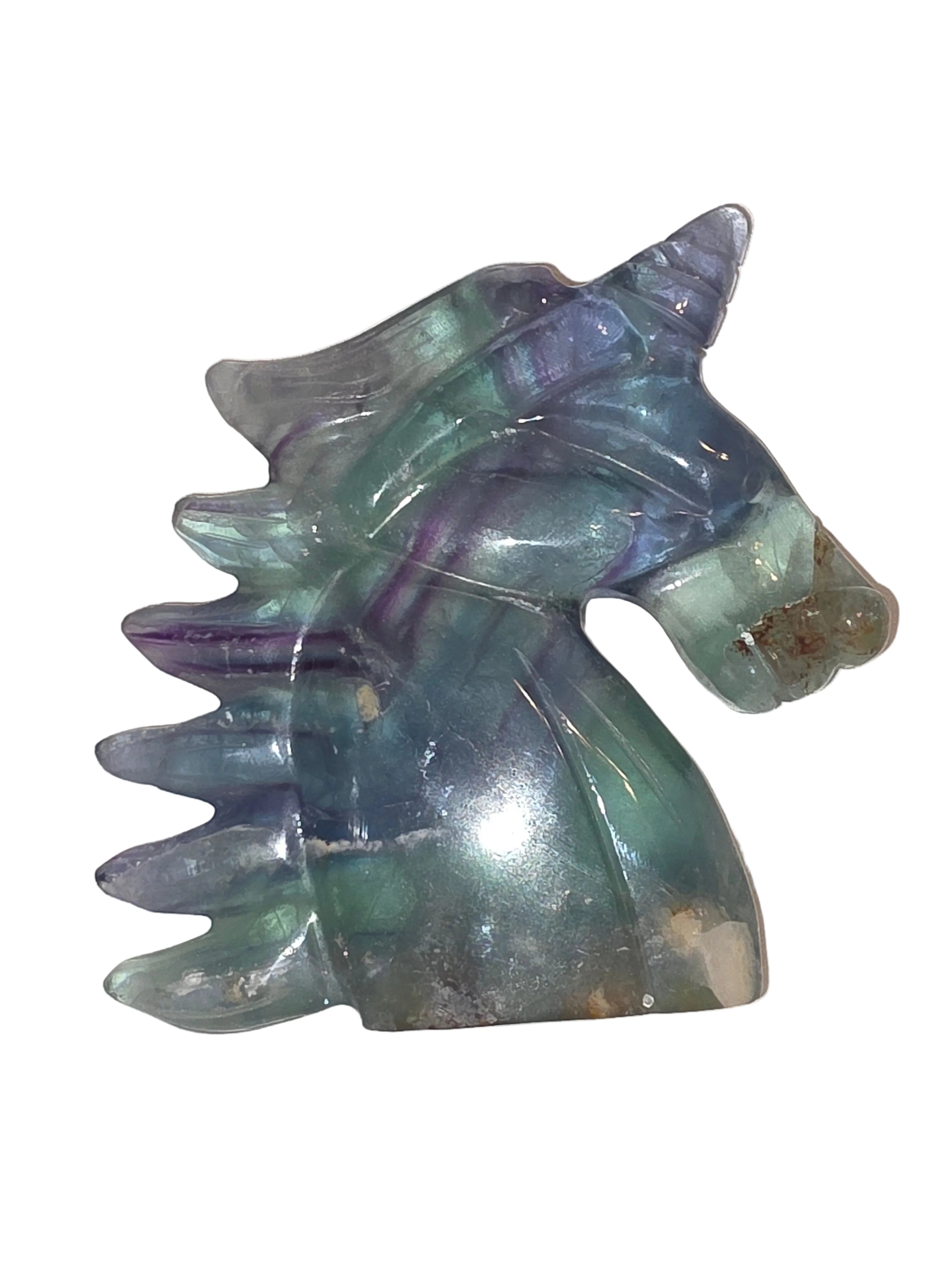 Rainbow Fluorite Unicorn Crystal