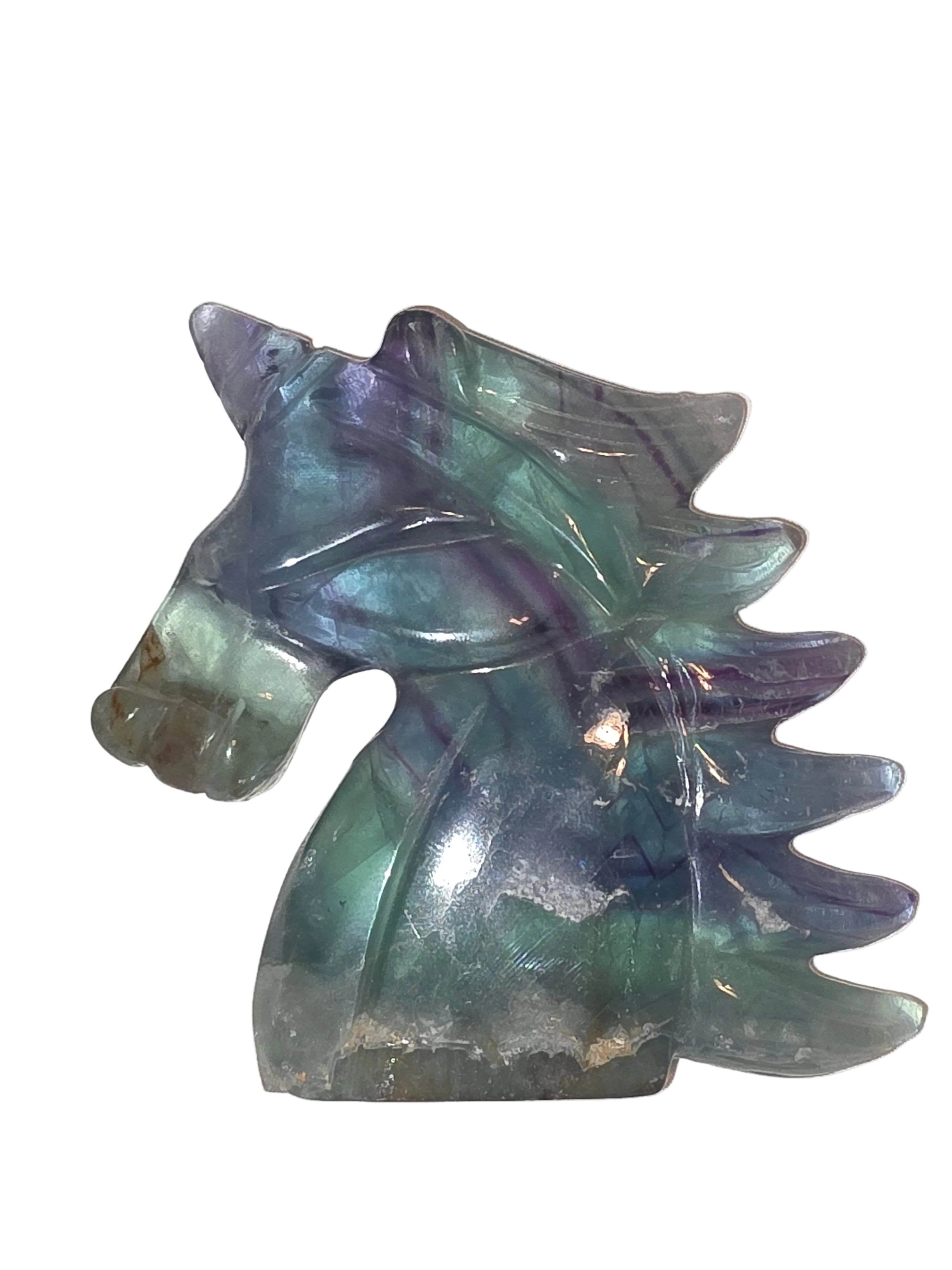 Rainbow Fluorite Unicorn Crystal