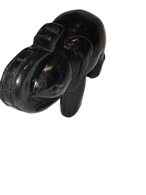 Black Agate Elephant Crystal