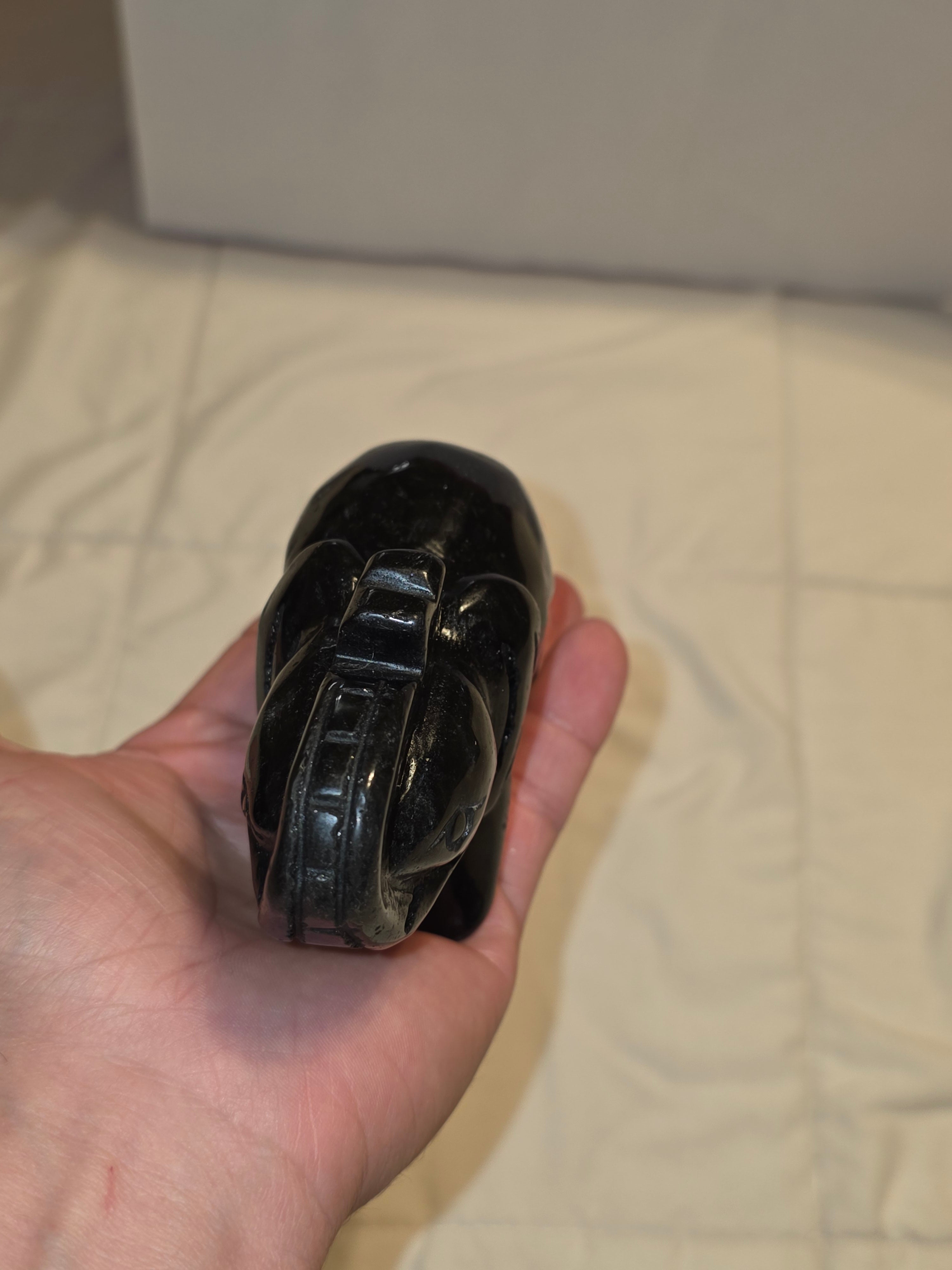 Black Agate Elephant Crystal
