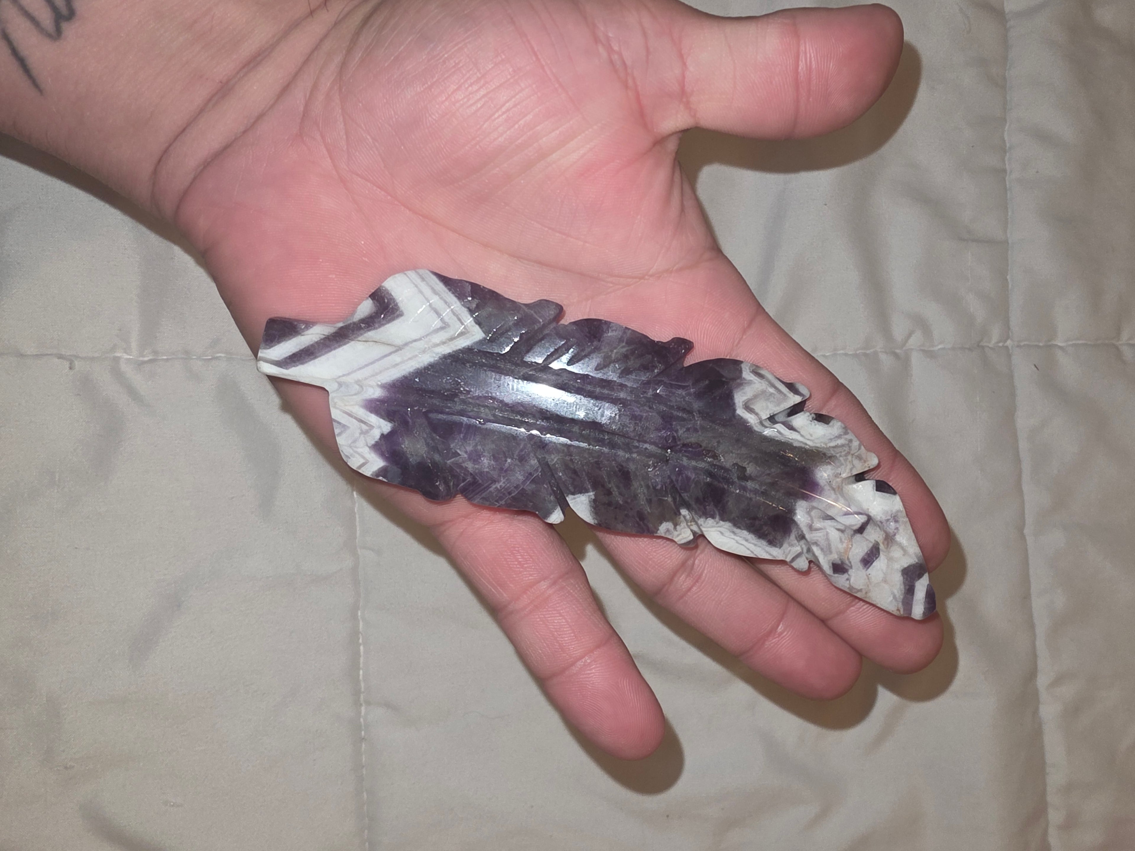 Dreamy Amethyst Feather