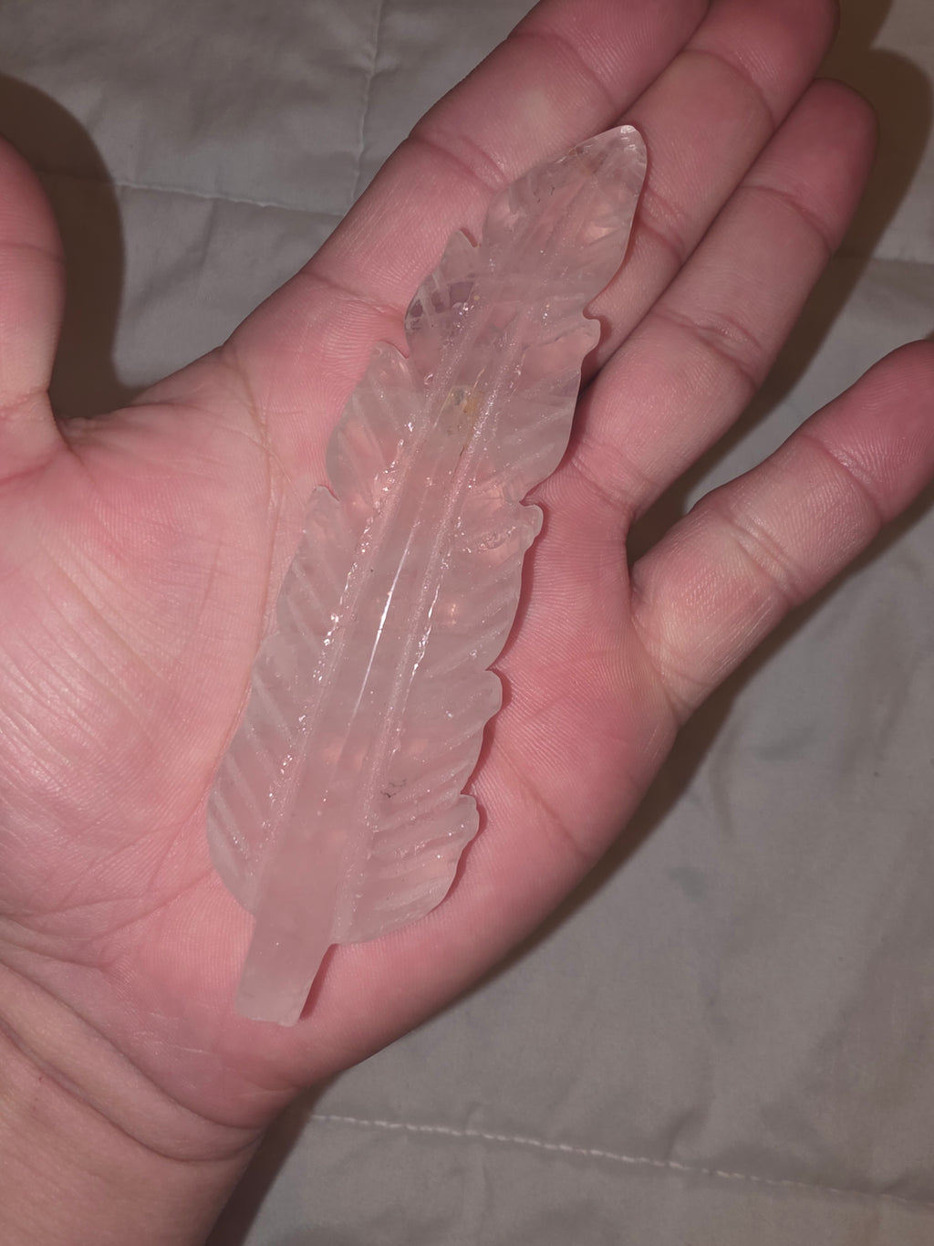 Rose Quartz Feather Crystal
