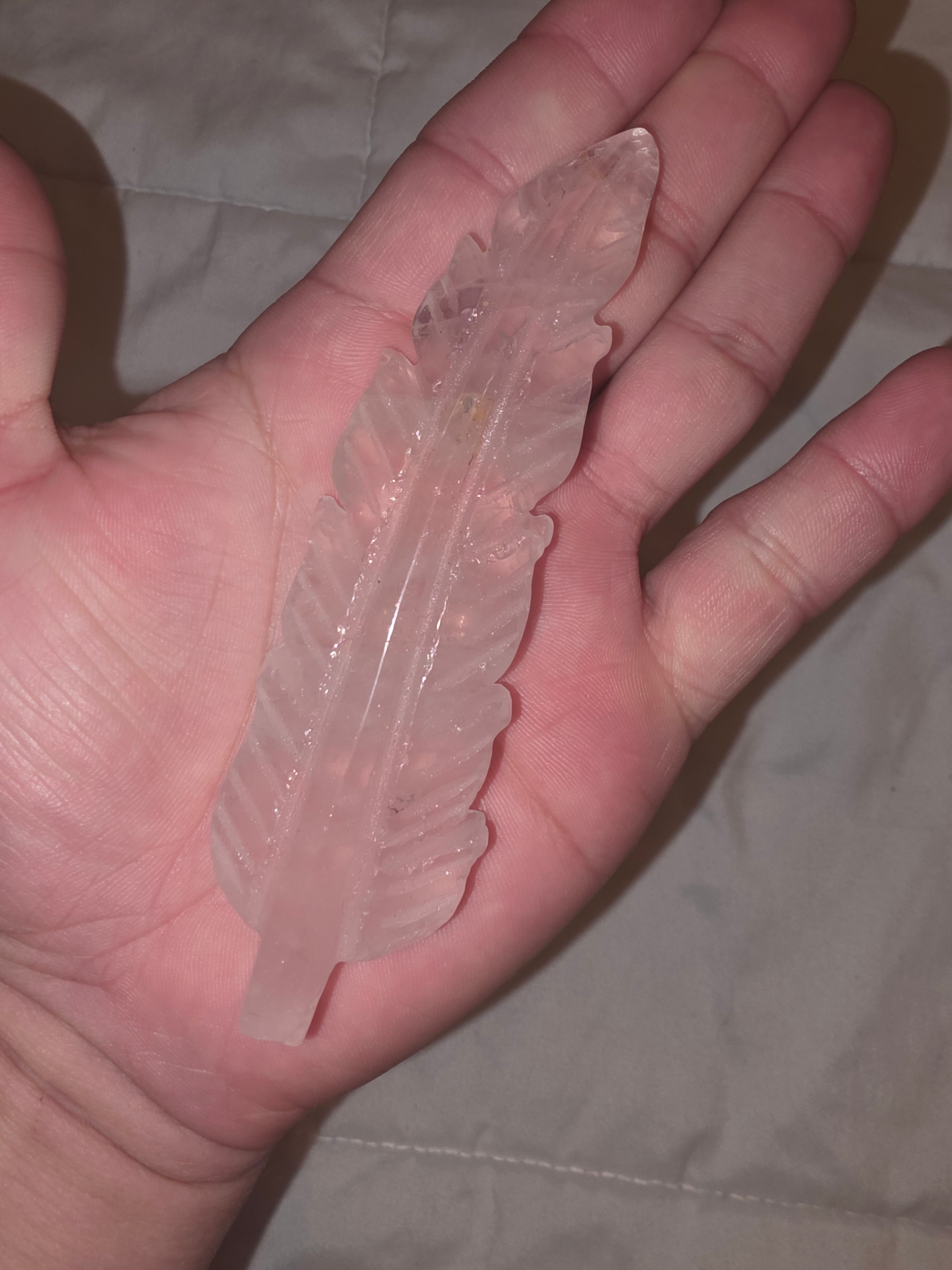 Rose Quartz Feather Crystal