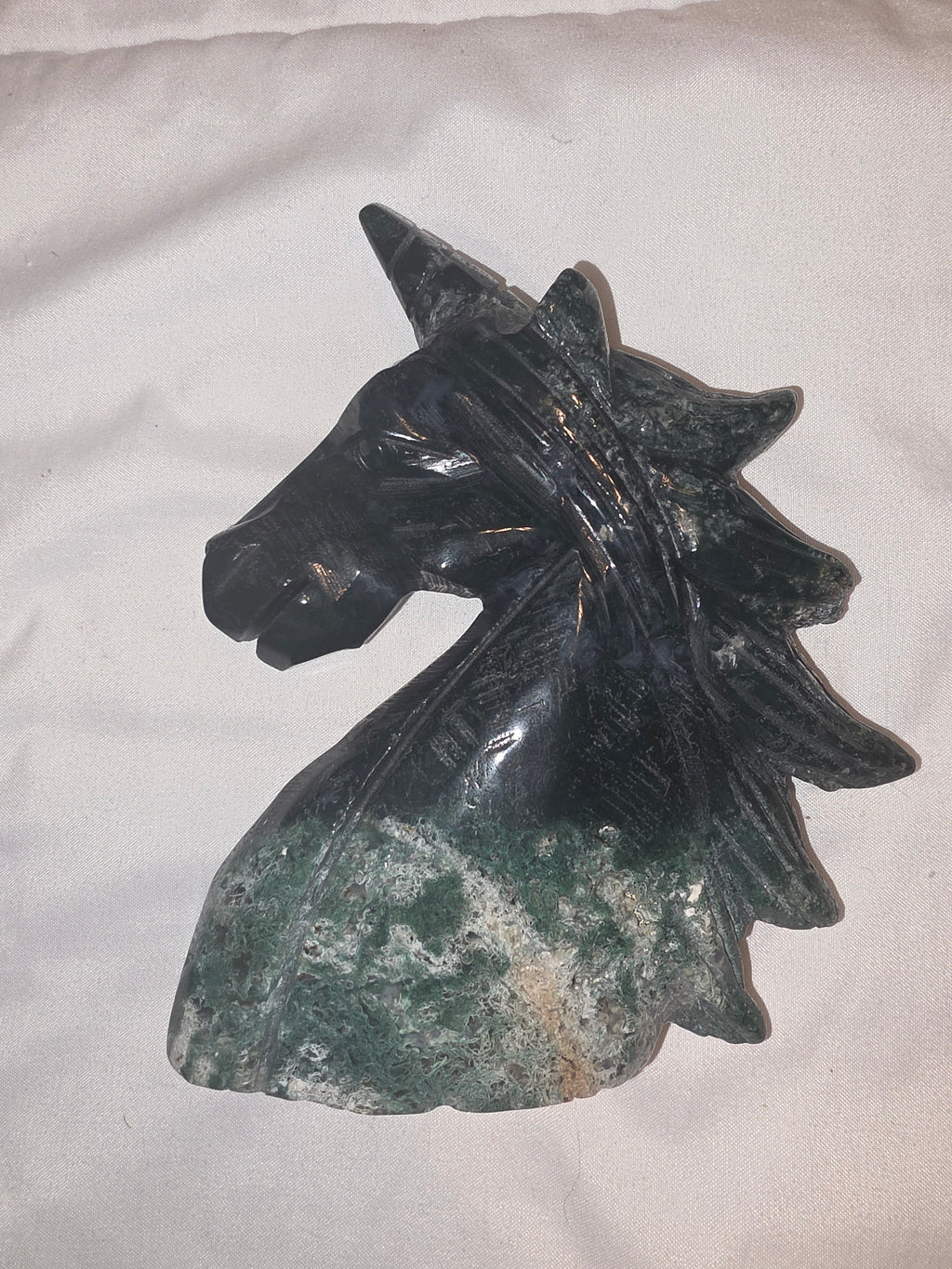 Moss Agate Unicorn