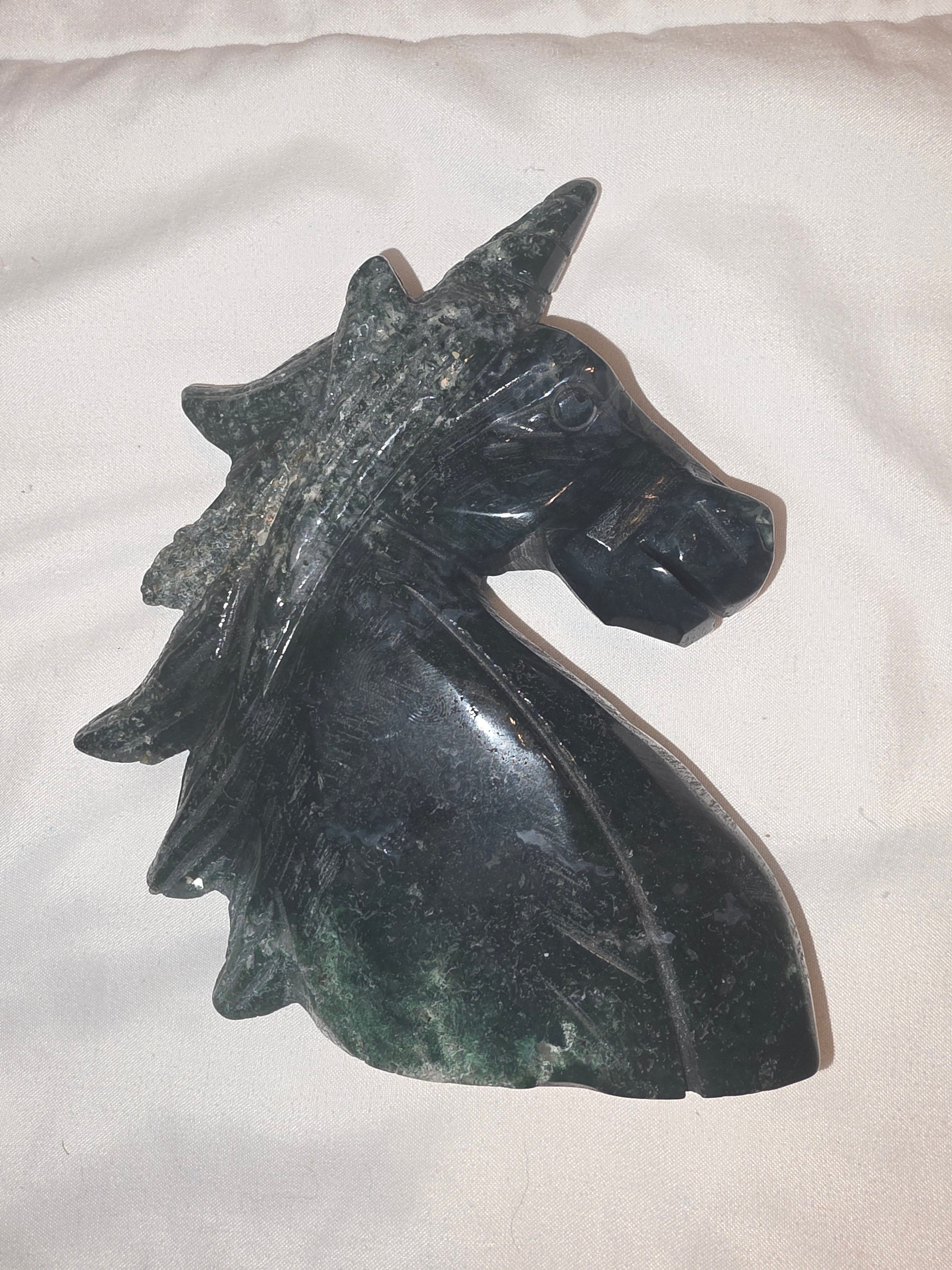Moss Agate Unicorn