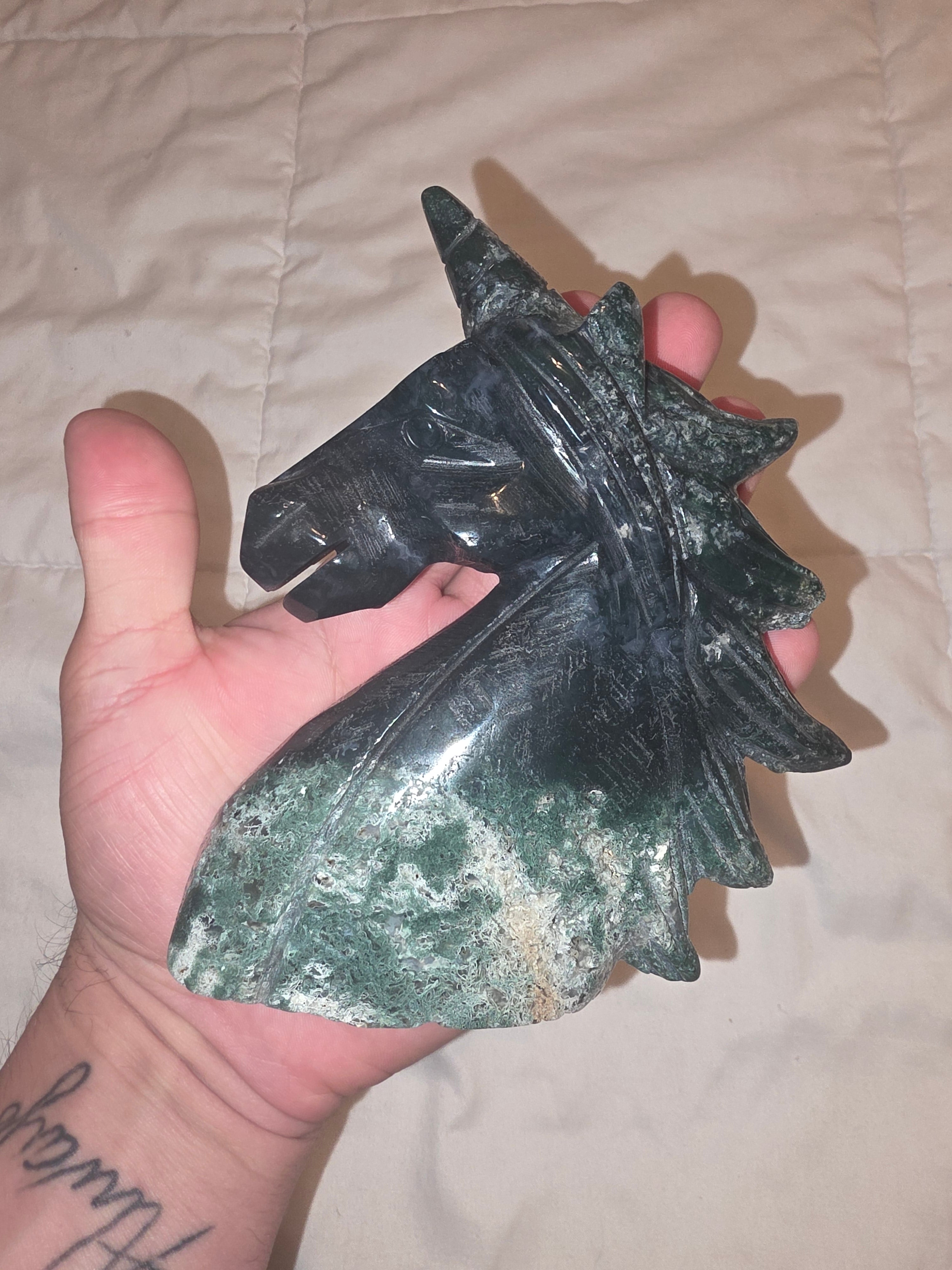 Moss Agate Unicorn