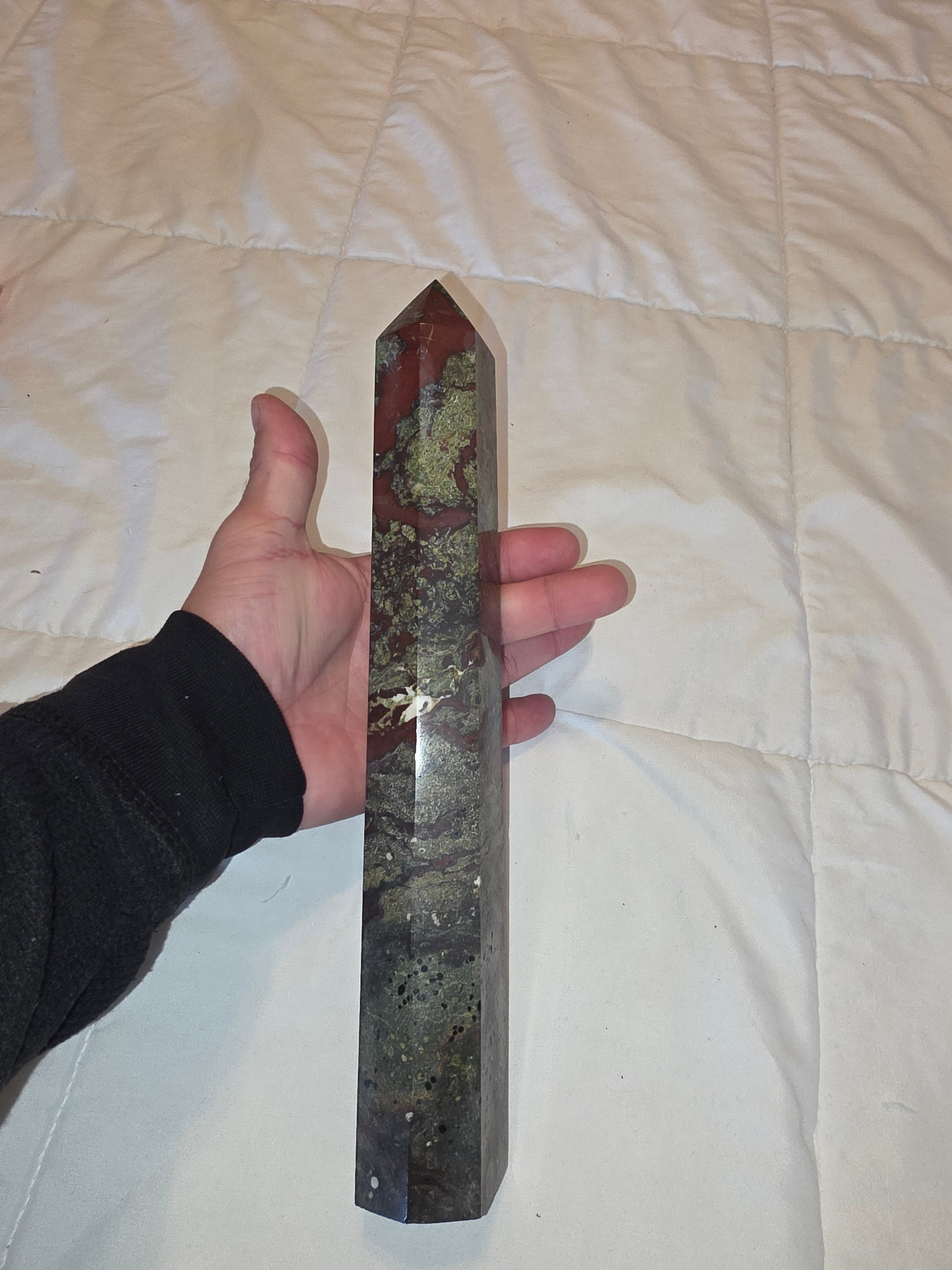 12" Dragon Bloodstone Crystal Tower
