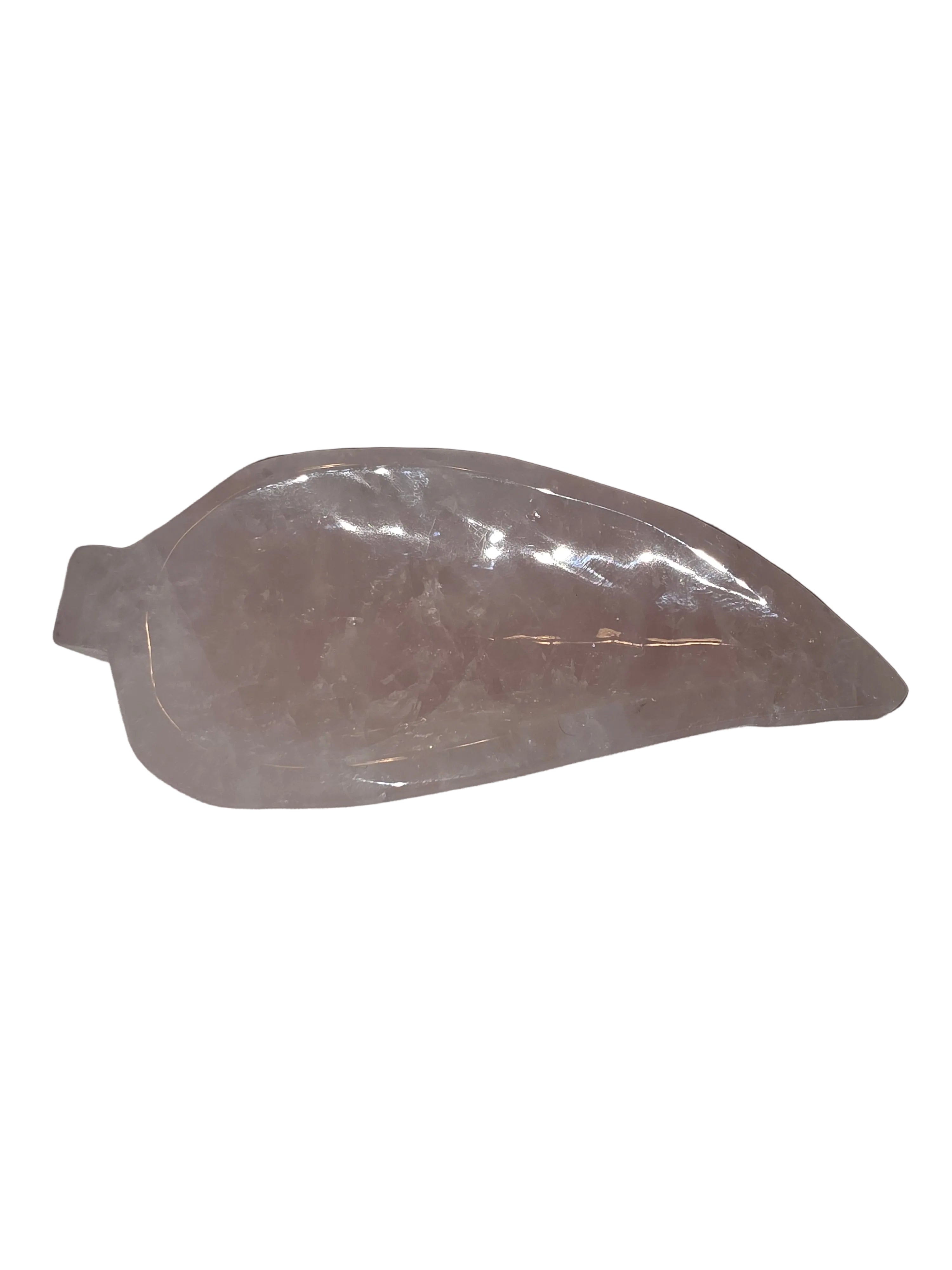 Rose Quartz Leaf Jewelry Bowl