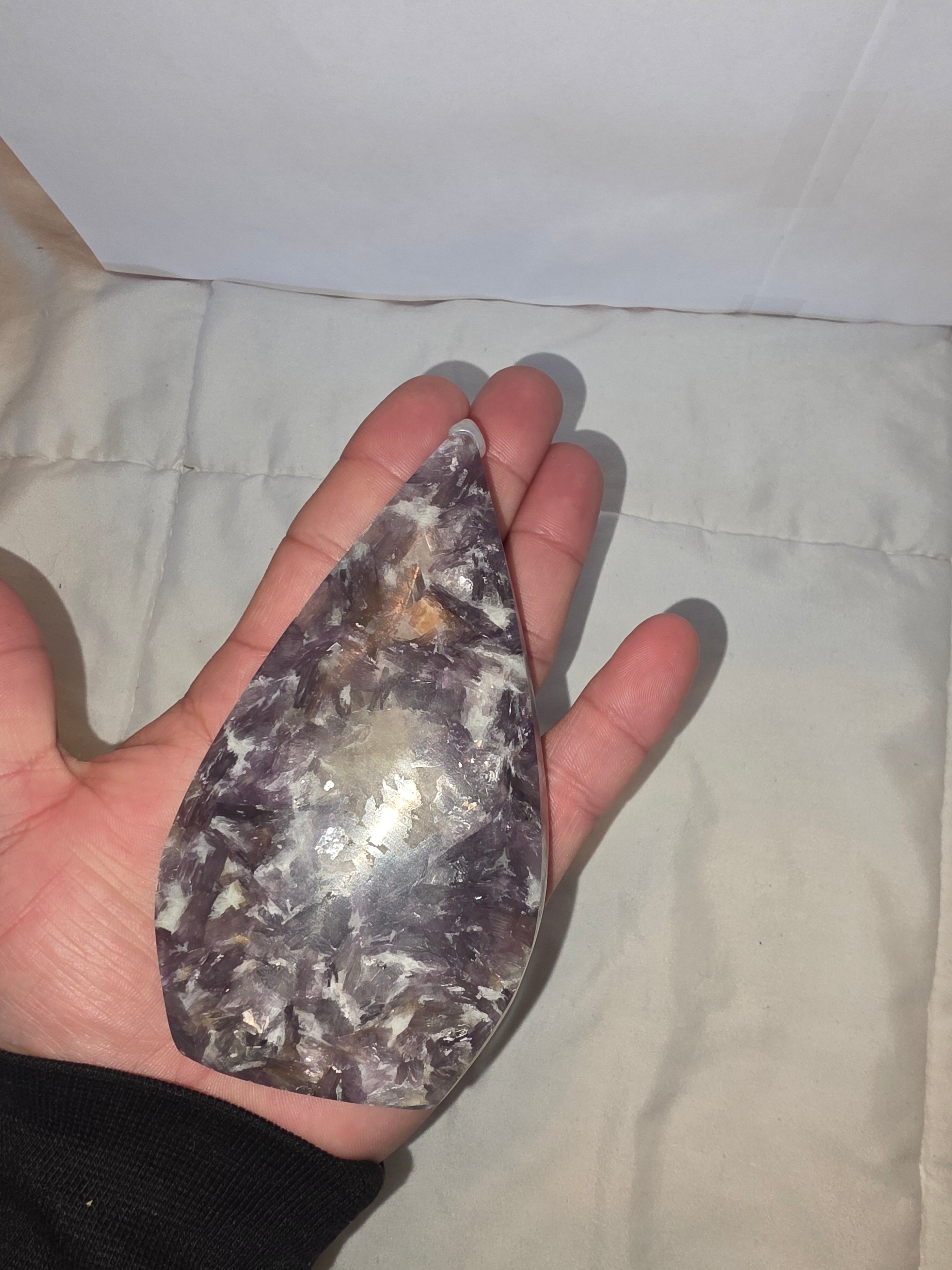 Lepidolite Crystal Teardrop