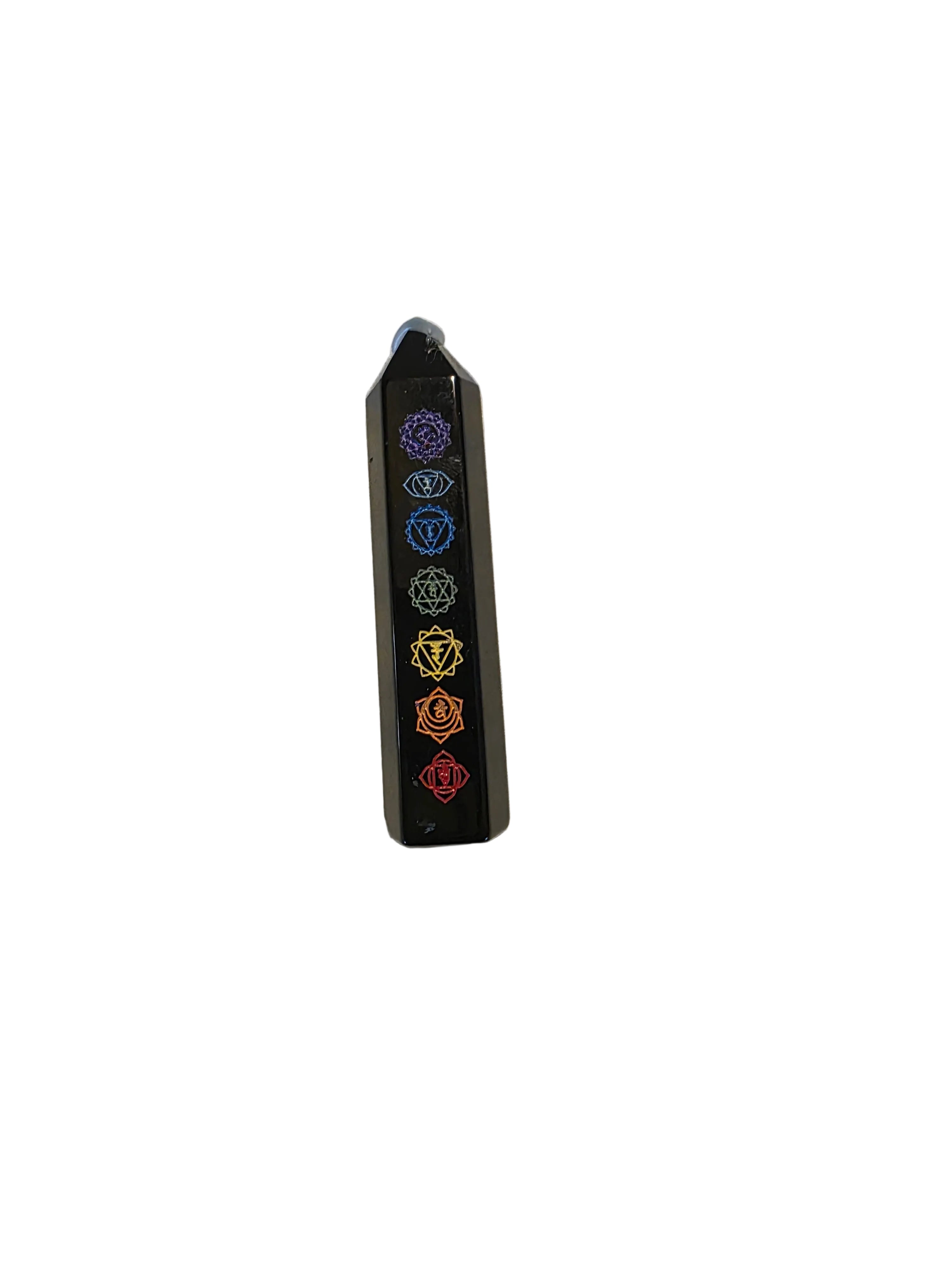Black Obsidian Chakra Tower