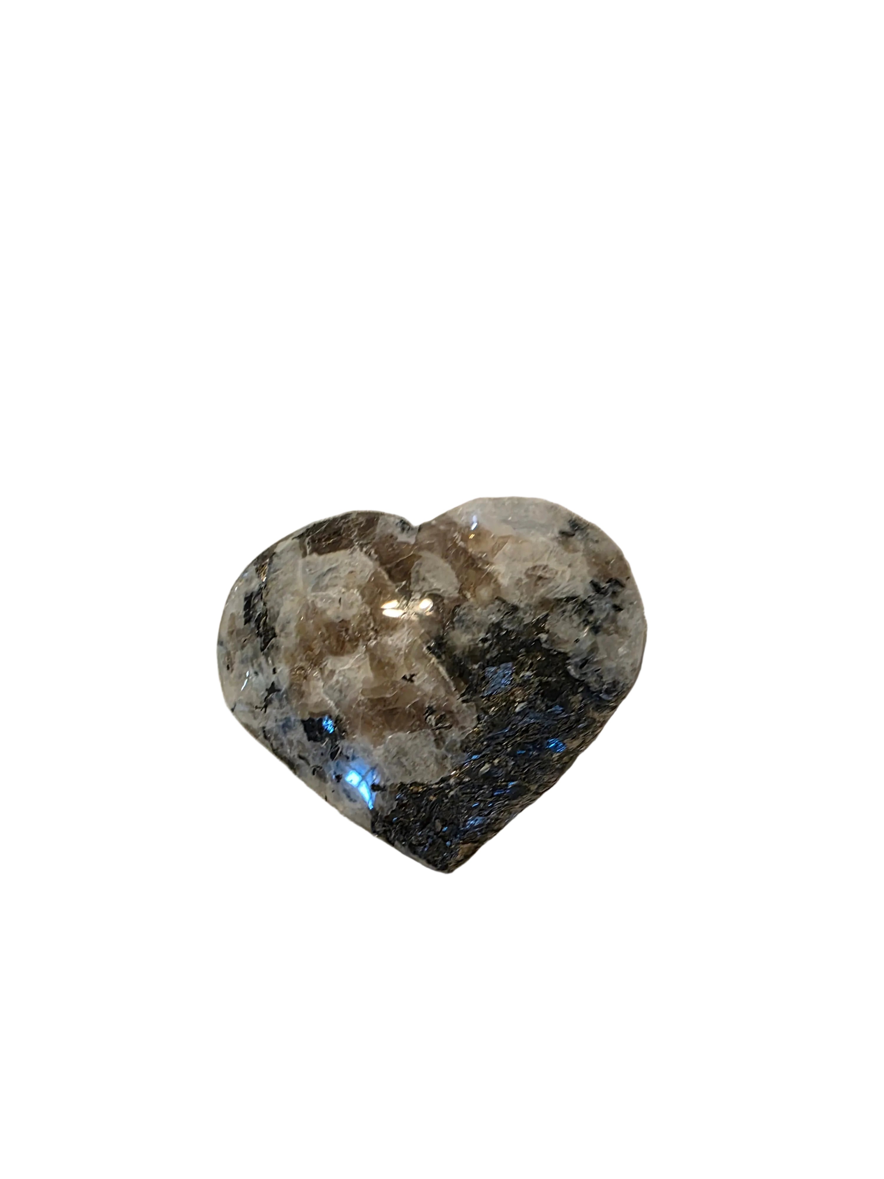 Rainbow Moonstone Heart Palm Stone