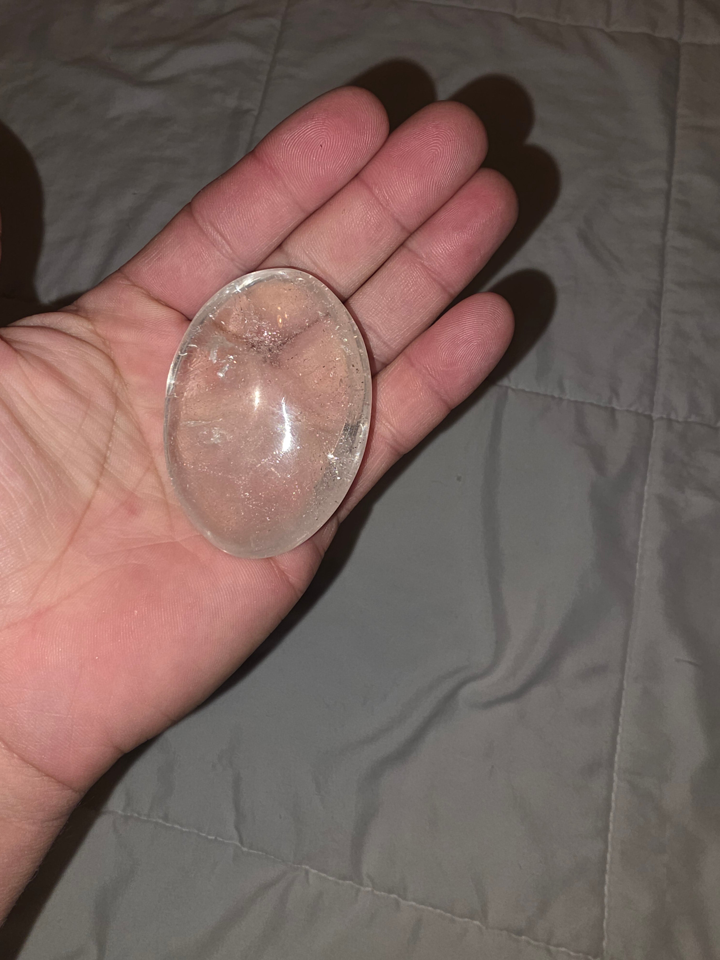 Clear Quartz Palm Stone