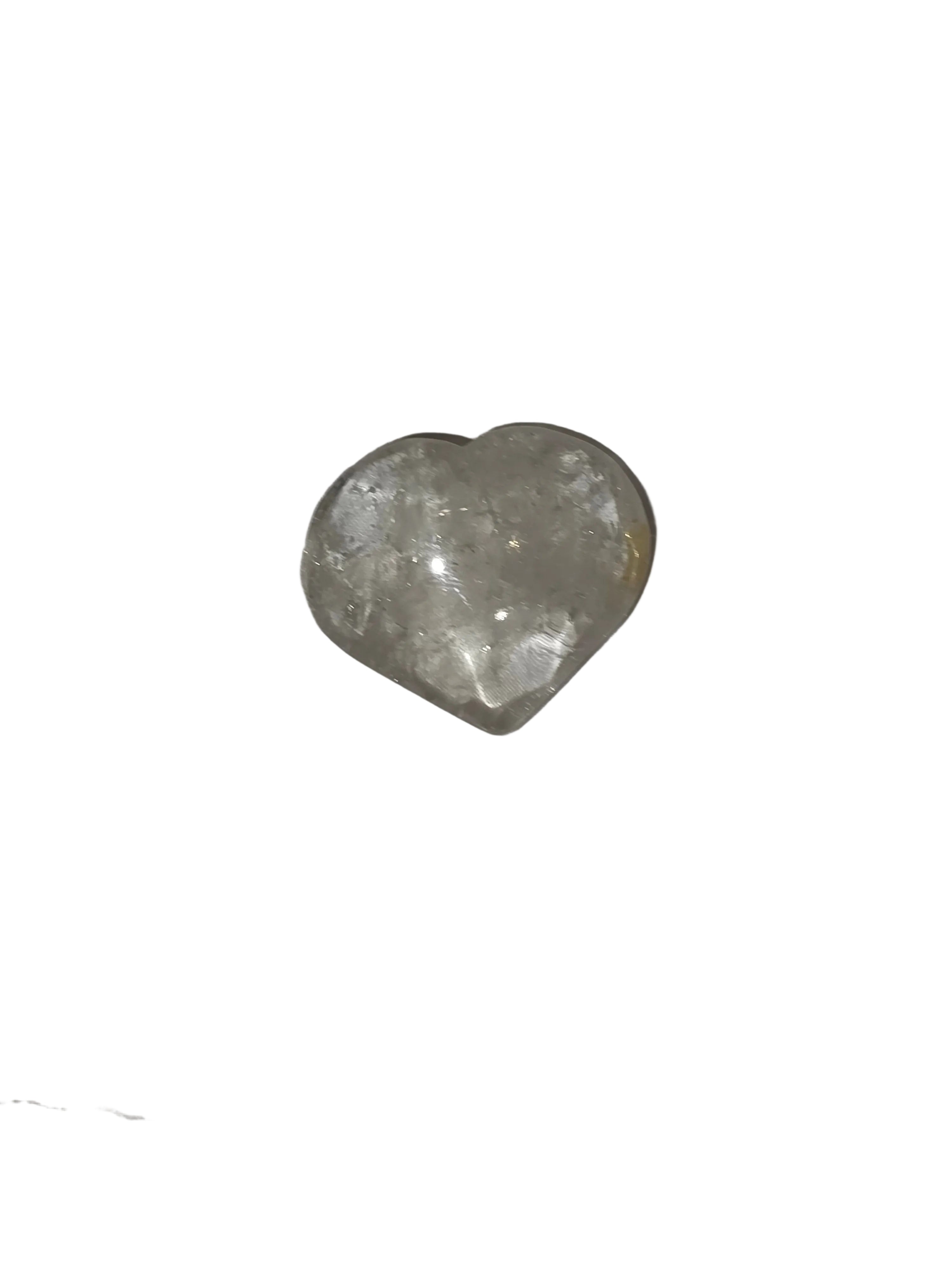 Clear Quartz Heart Palm Stone