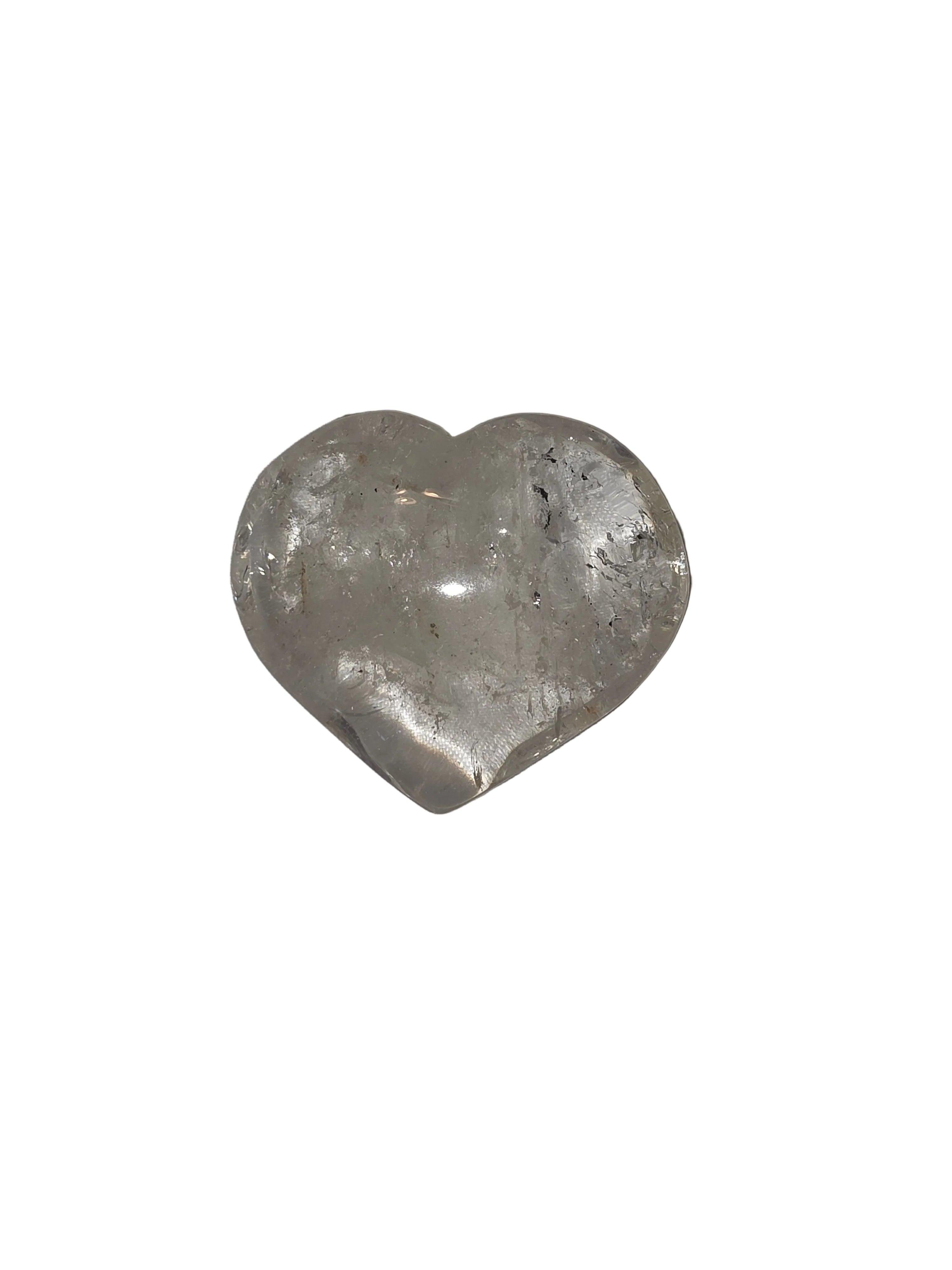 Clear Quartz Heart Palm Stone