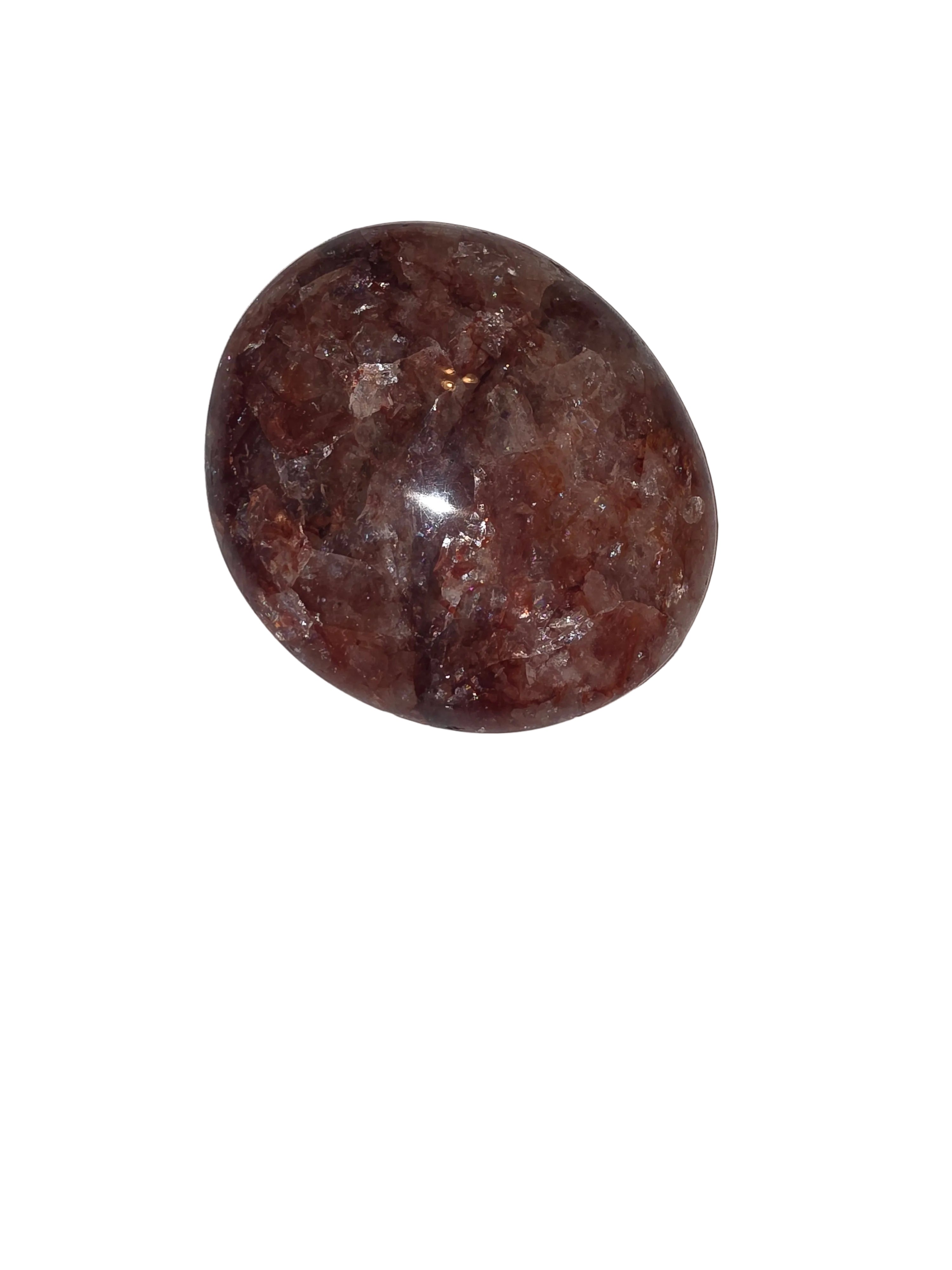 Red Fire Quartz Palm Stone