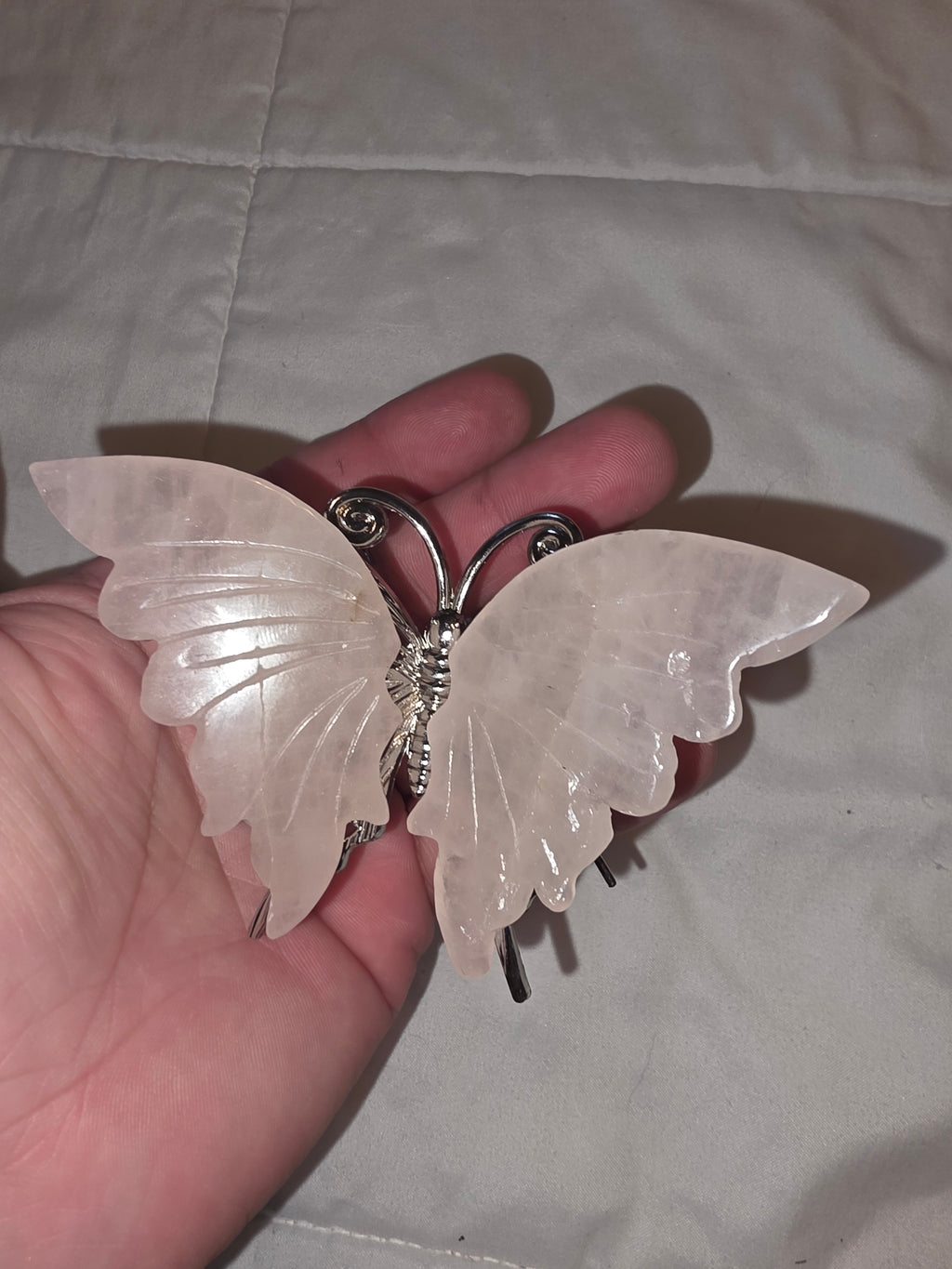 Rose Quartz Butterfly