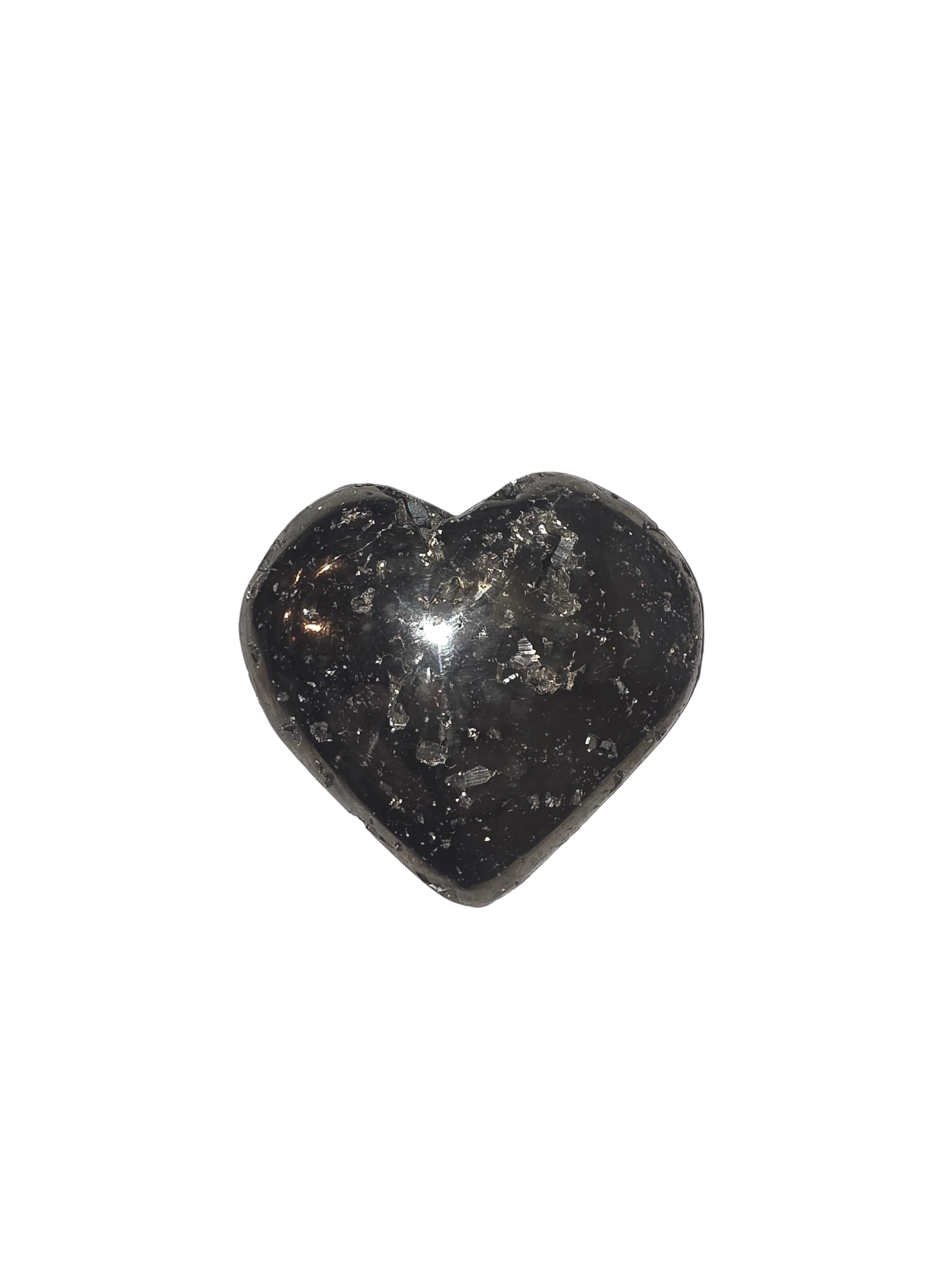 Pyrite Heart Palm Stone