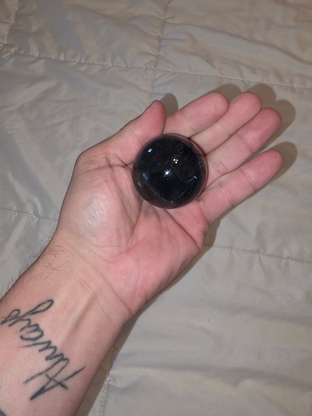 Black Agate Crystal Sphere