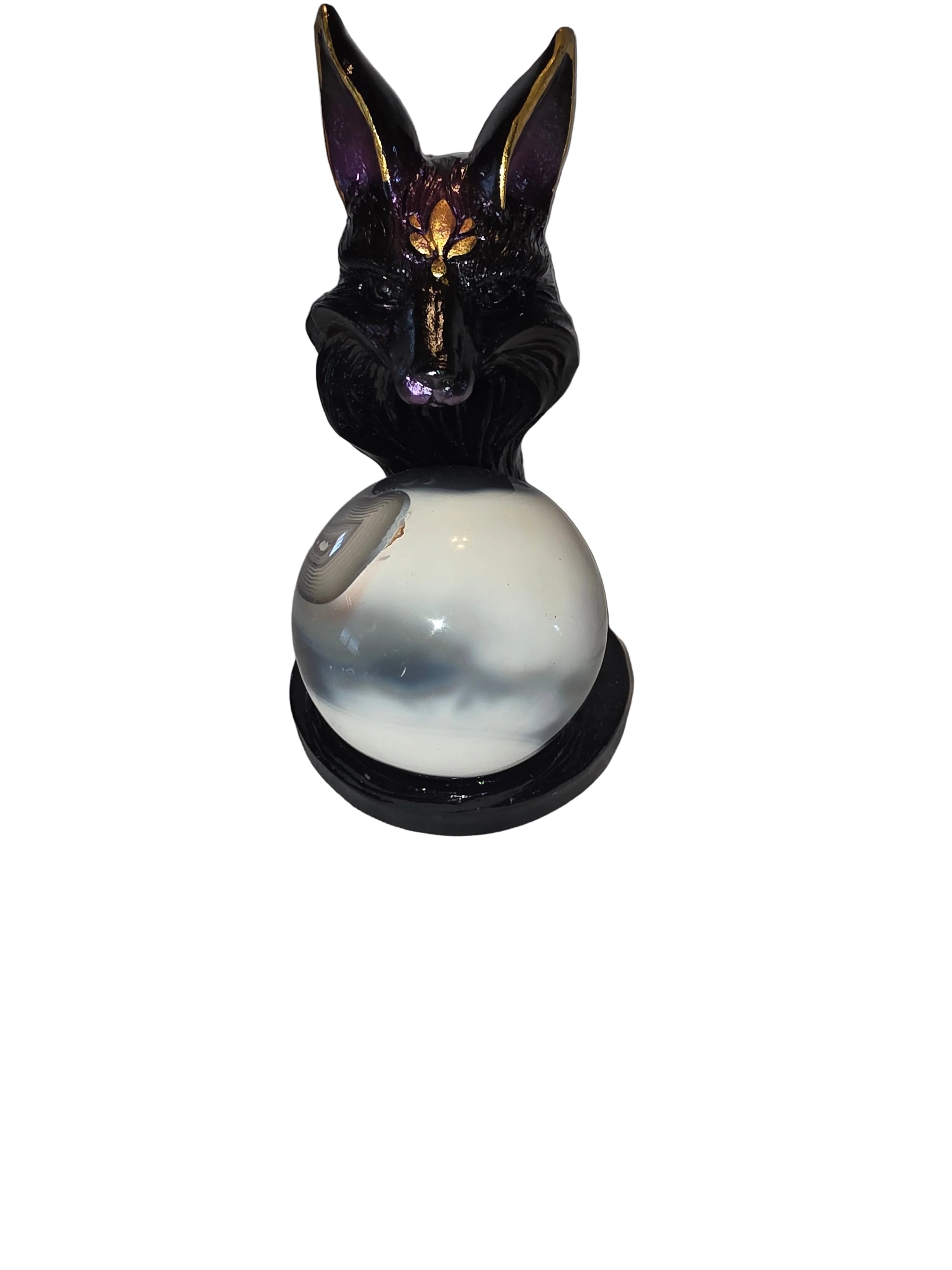 Black and Purple Fox Sphere Holder