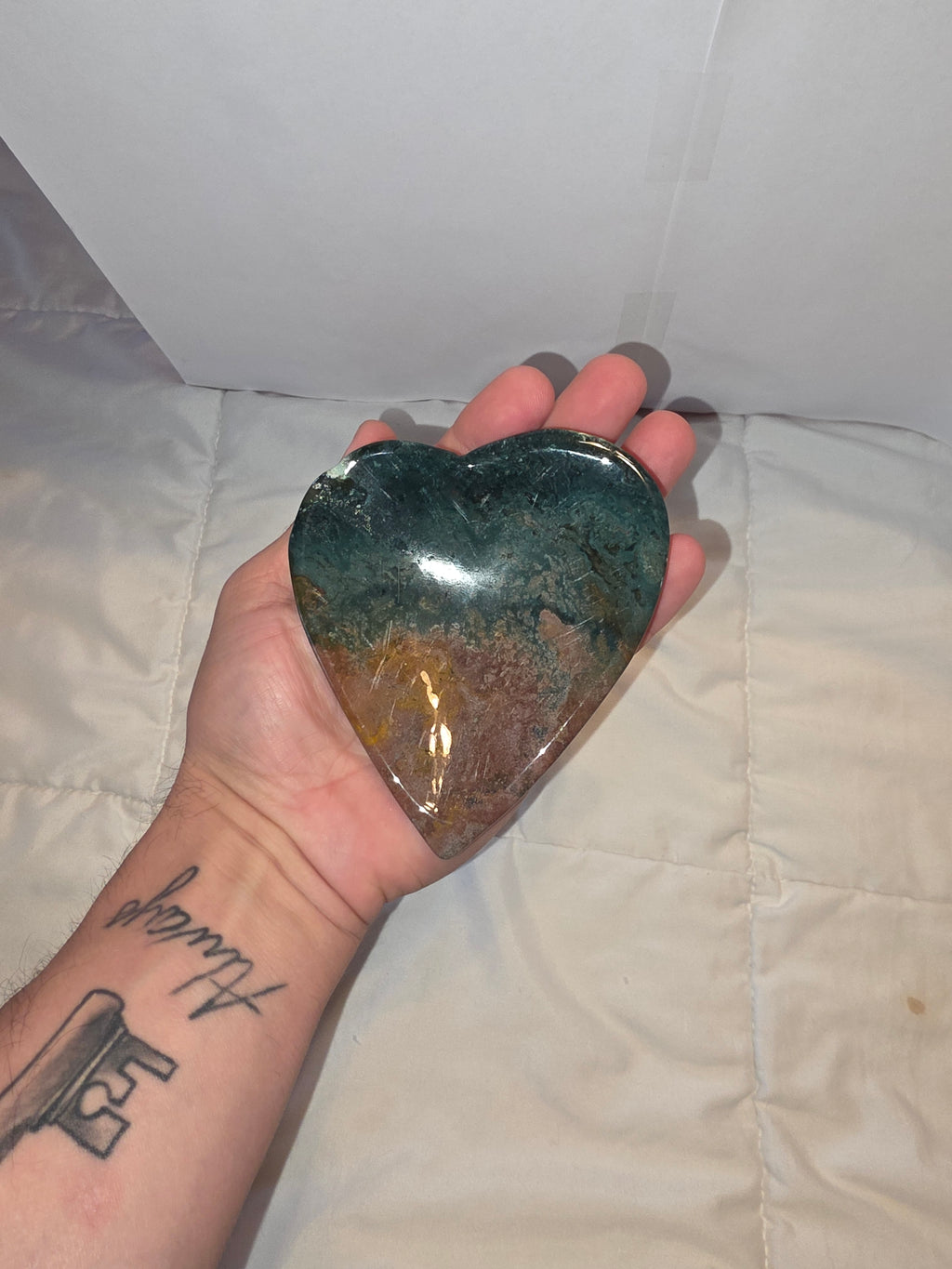 Dragon Bloodstone Jewelry/Crystal Heart Dish