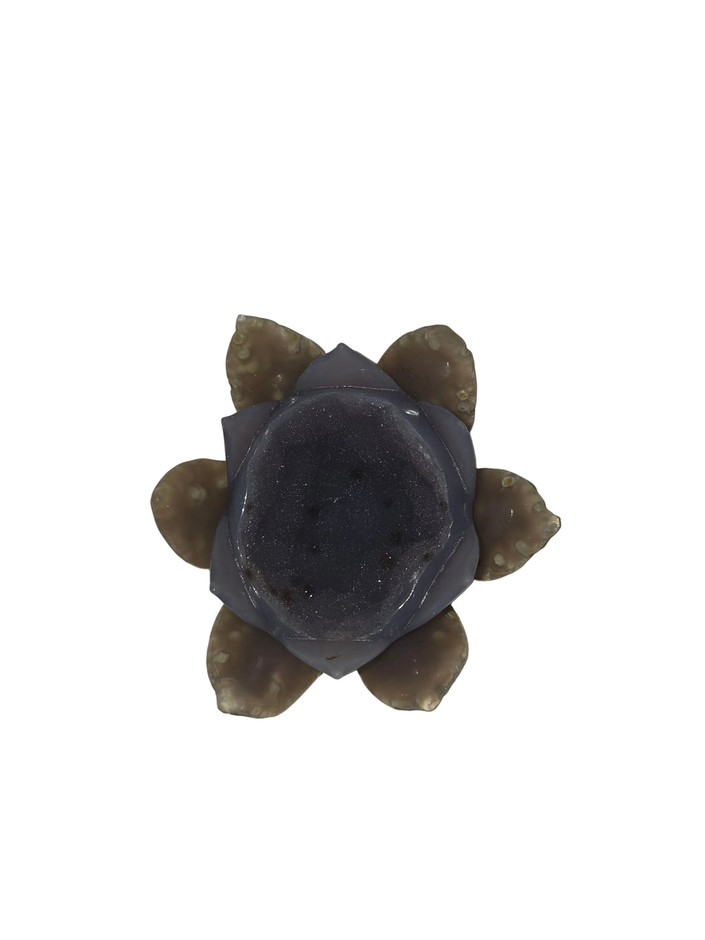 Druzy Agate Lotus Crystal