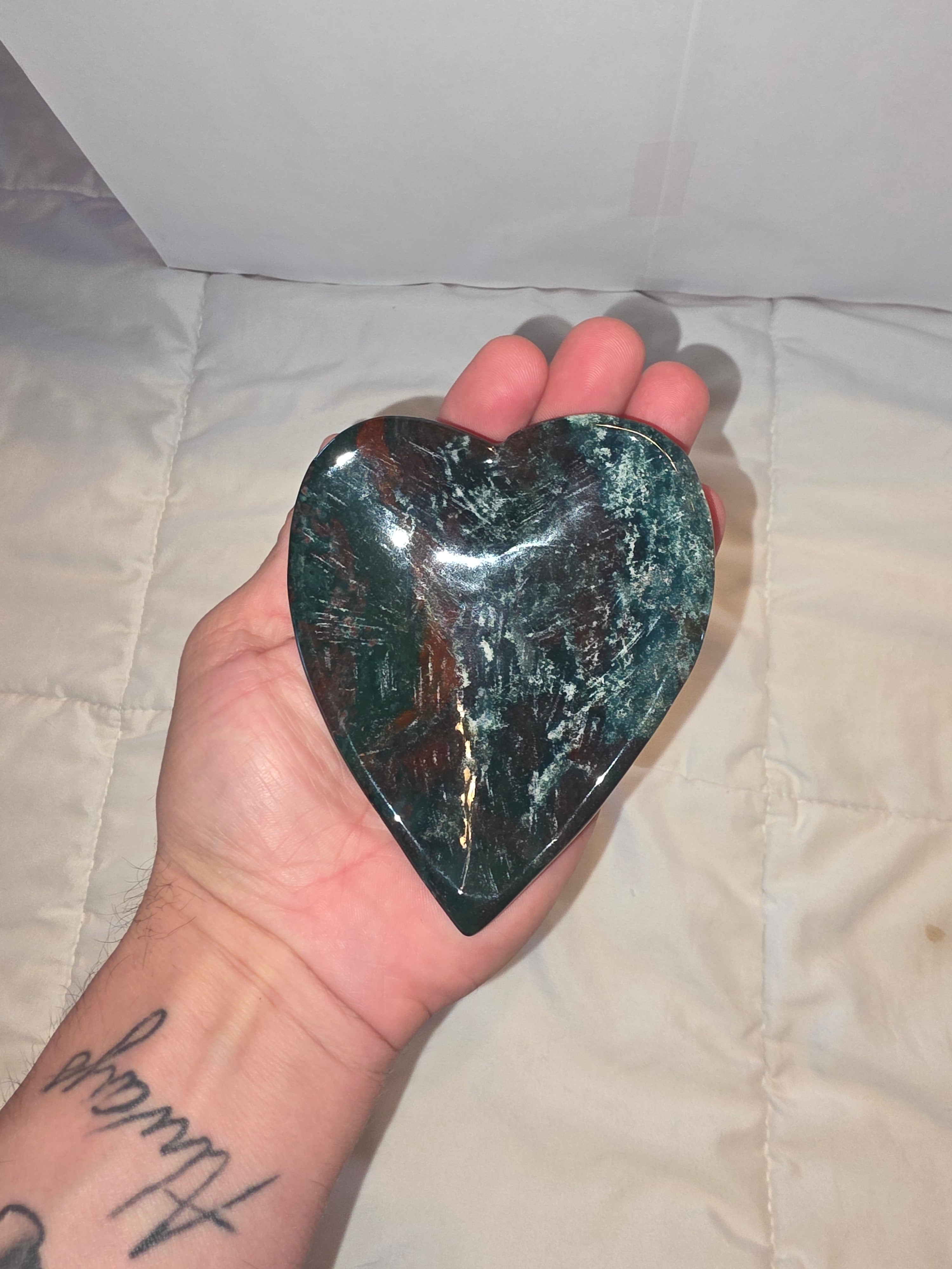 Dragon Bloodstone Jewelry/Crystal Heart Dish