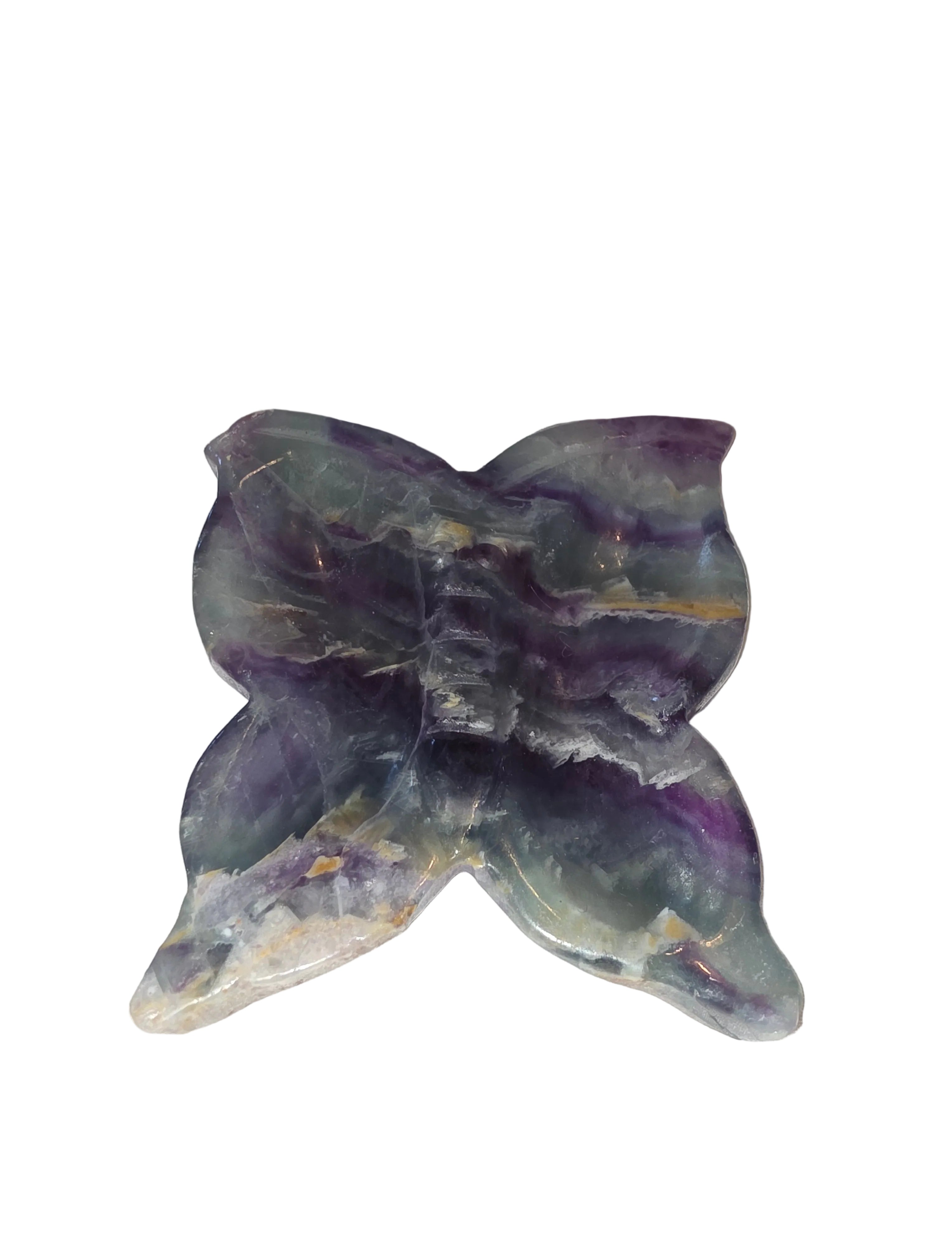 Rainbow Fluorite Butterfly Jewelry/Crystal Bowl
