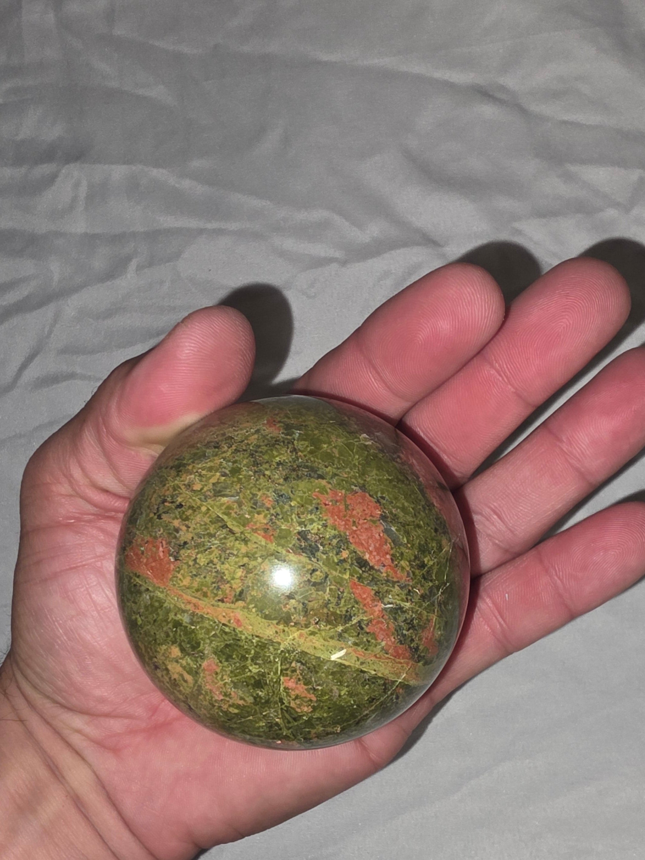 Unakite Crystal Sphere