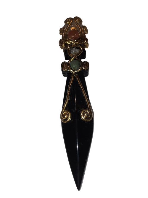 Black Obsidian Ceremonial Altar Knife
